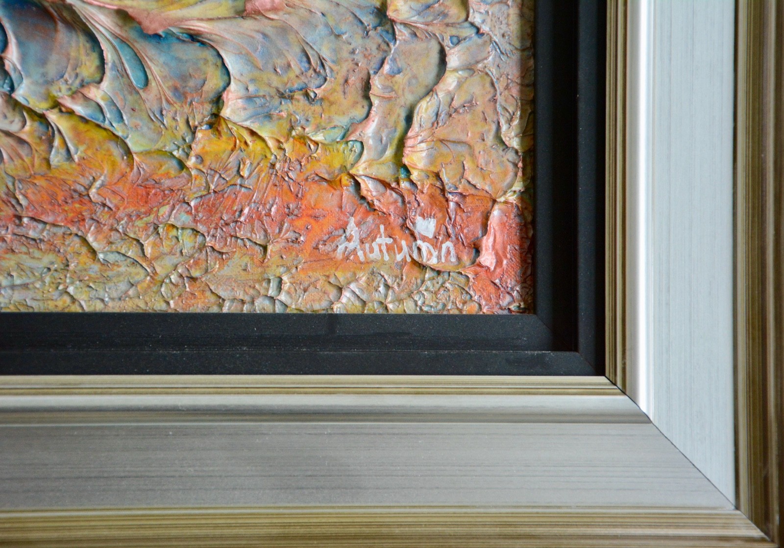 Autumn de Forest Framed Original Acrylic Painting Tiny Reflections Ver. III #1