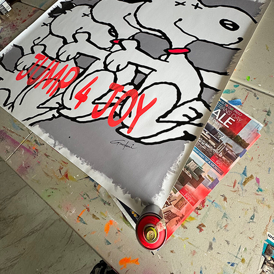 Jump for Joy Snoopy – Original Painting on Canvas