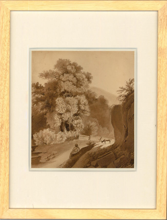 Follower of Simeon Fort (1793-1861) – Framed Watercolour, Hunting in Daylight