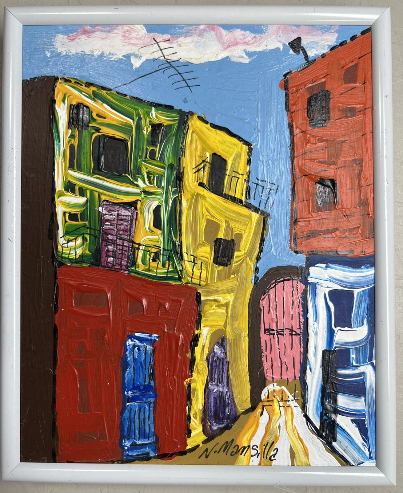 Norberto D Mansilla, Caminito, Buenos Aires, Argentina, Cityscapes Painting