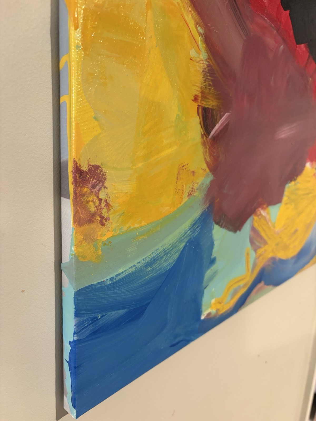 Abstract Acrylics Painting (Set of 2 Canvases)22×22 56x56cm By : Alfred Liriano