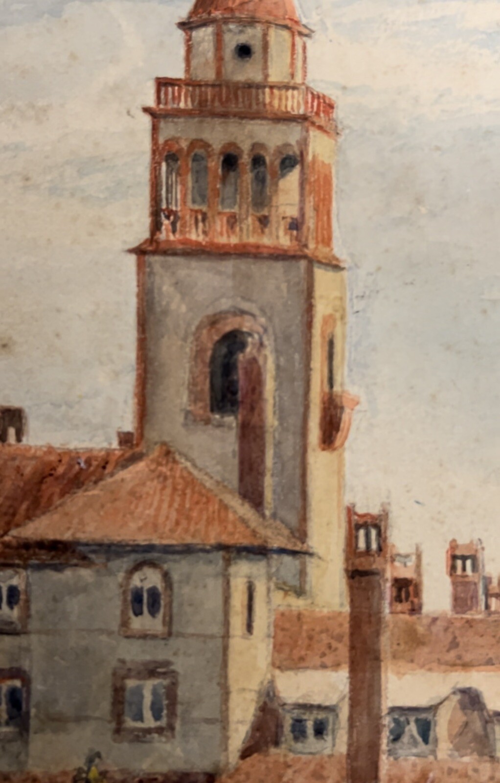Colin Campbell Cooper, Born Philadelphia, 1856-1937, “California Church,” 16×12”