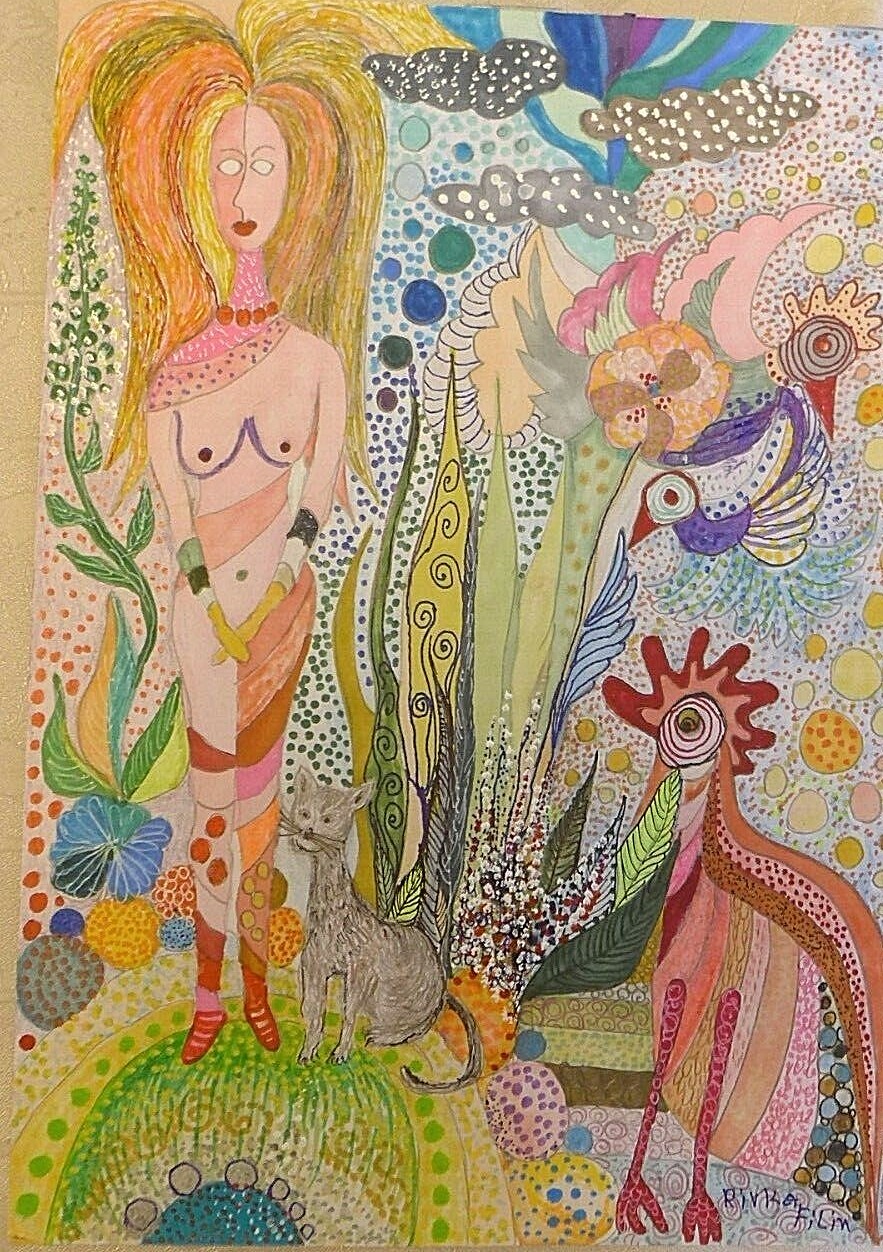 Original Painting13 X 9 Inch Water Color+Pencils On Paper Directly From Artist