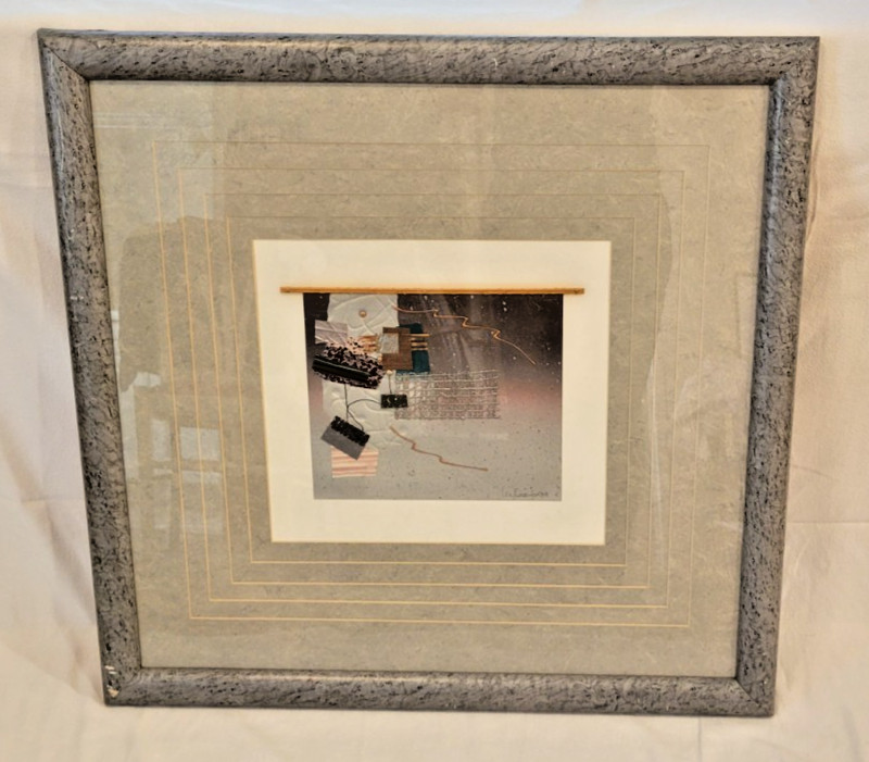 Hoi Lebadang Painting Mixed Media Original Artwork Signed Custom Framed Matted