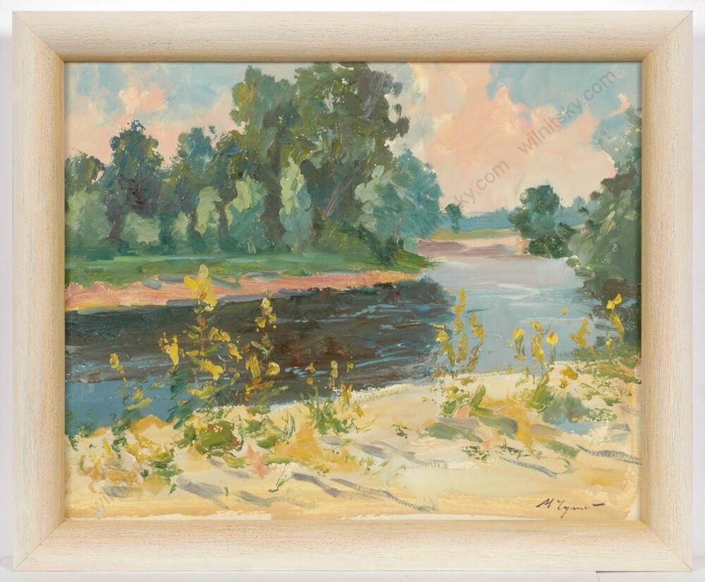 Mikola Chulko (1947-2014) «Riverscape», Oil Painting, 1970’s (1)