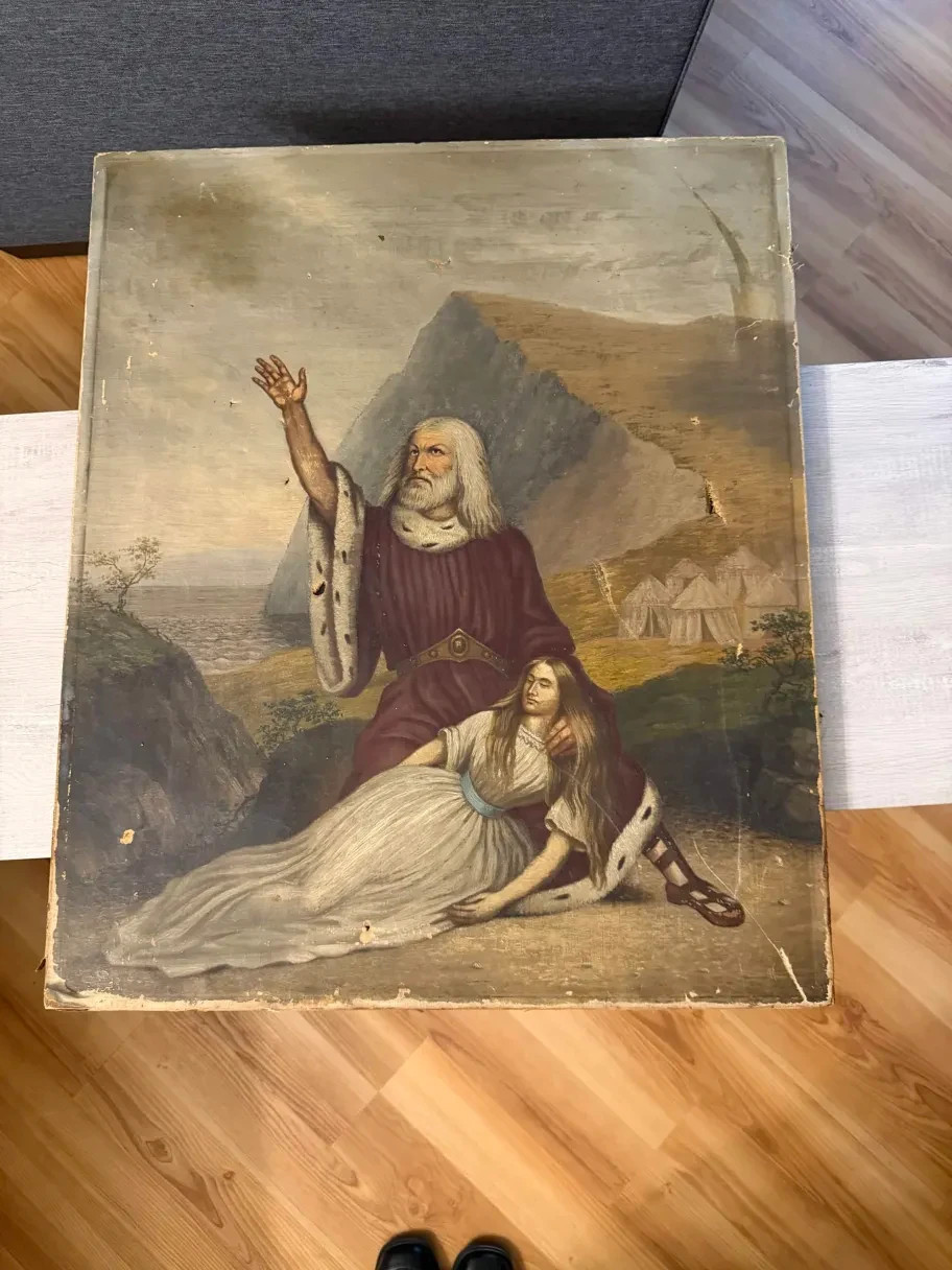 Shakespeare’s early 20th century king lear oil painting