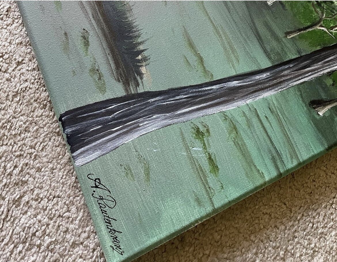 Florida Everglades Sunset Original Acrylic Painting On Canvas 16in by 20in Art