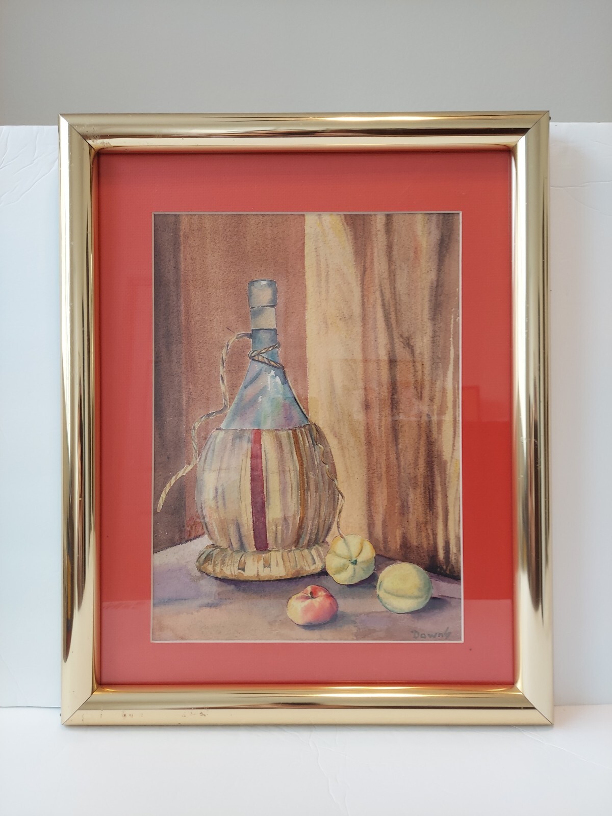 Jane Downs Carter Original Watercolor Still Life Signed Framed Painting 16″×20″H