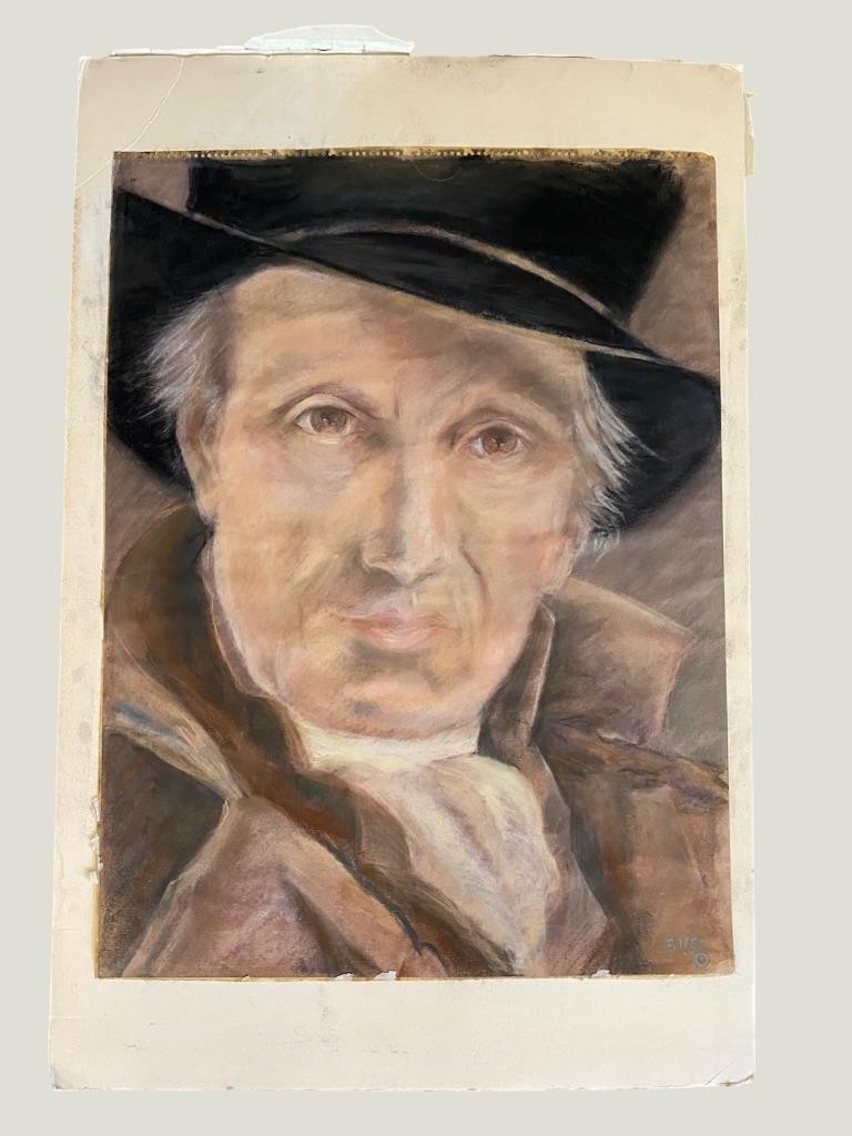 Original Pastel Painting of Gentleman Cowboy Portrait 20″ x 30″ by Bobbie Lee