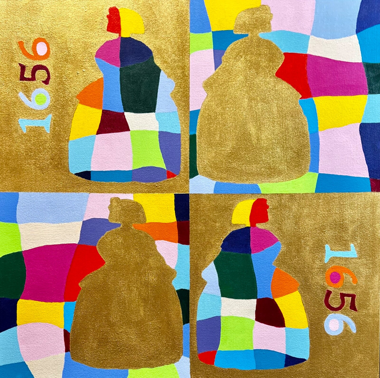 Menina Reflections- acrylic painting on canvas original