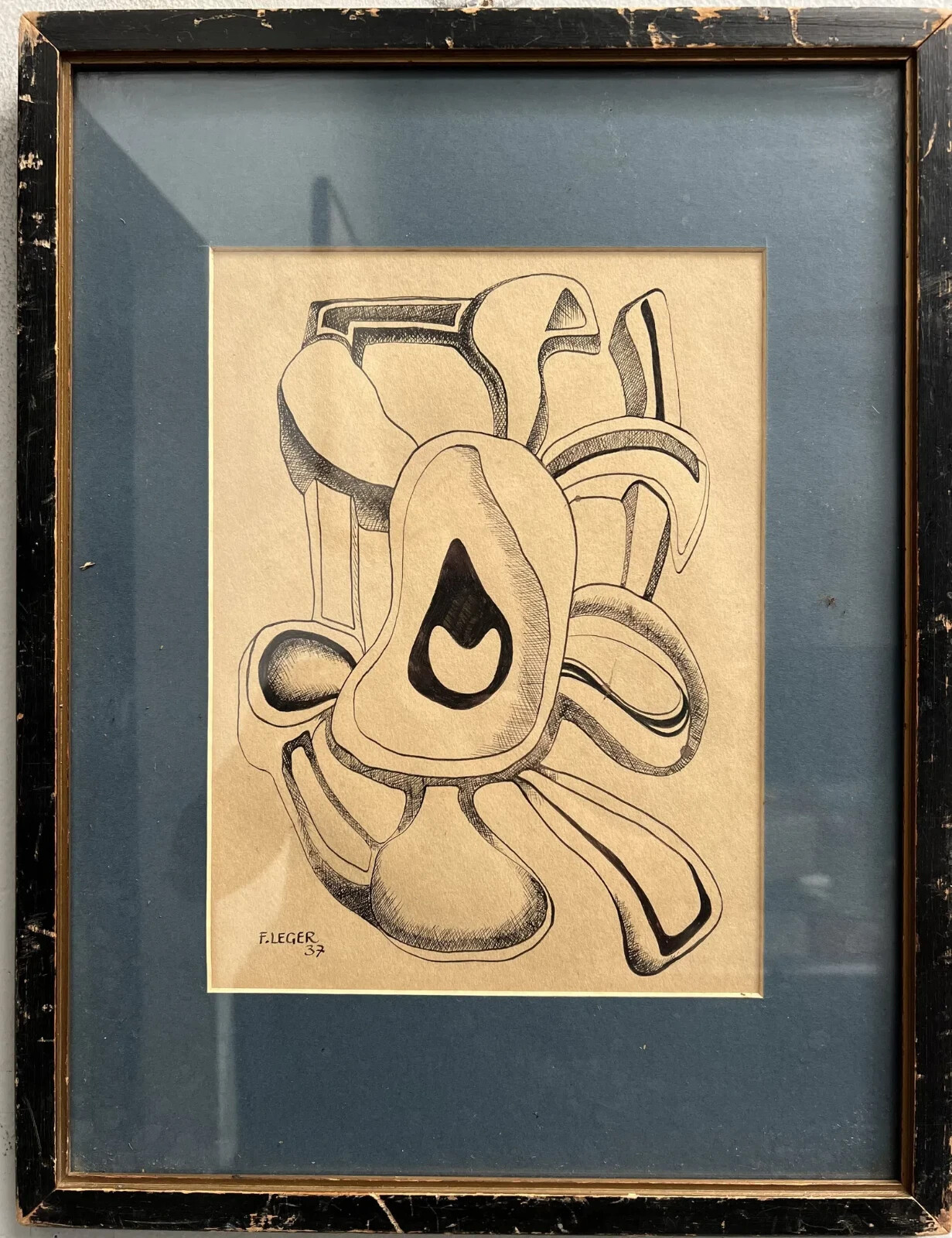 Fernand Leger (1881 – 1955) Attributed to , Ink on paper Original Frame W COA