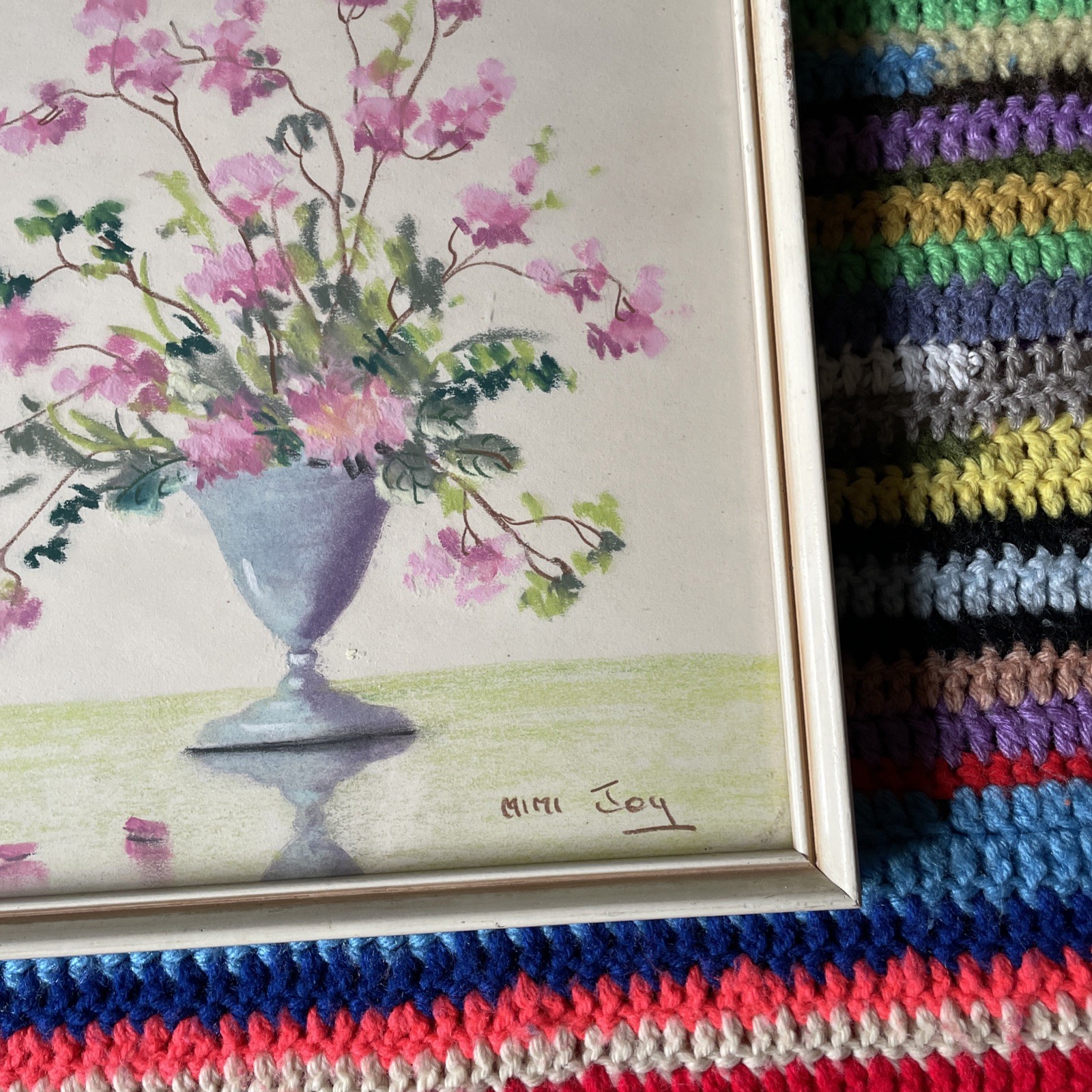 2 Mimi Joy Original Pastels Mabel C. Heyde – Vintage Original Frames 12.5 x 10.5