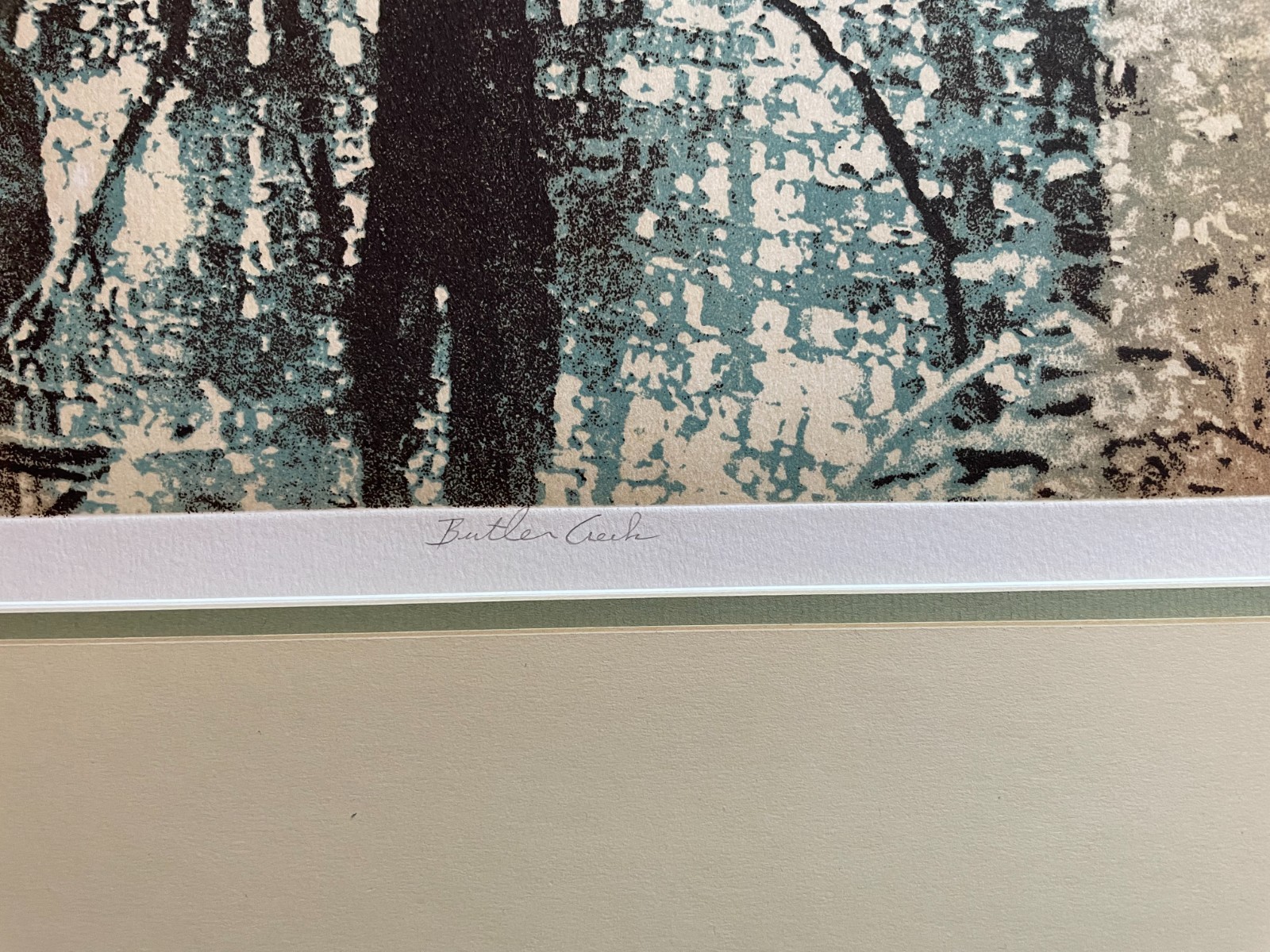 Beautiful Creek Lithograph Signed & Matted