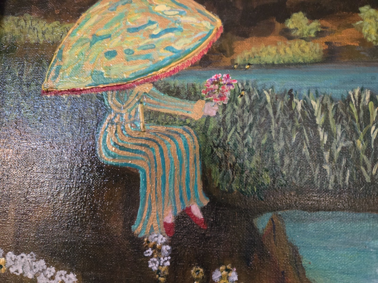 ORIGINAL PAINTING- Fantasy Concept 25″ X 19″ in frame on canvas-detailed work