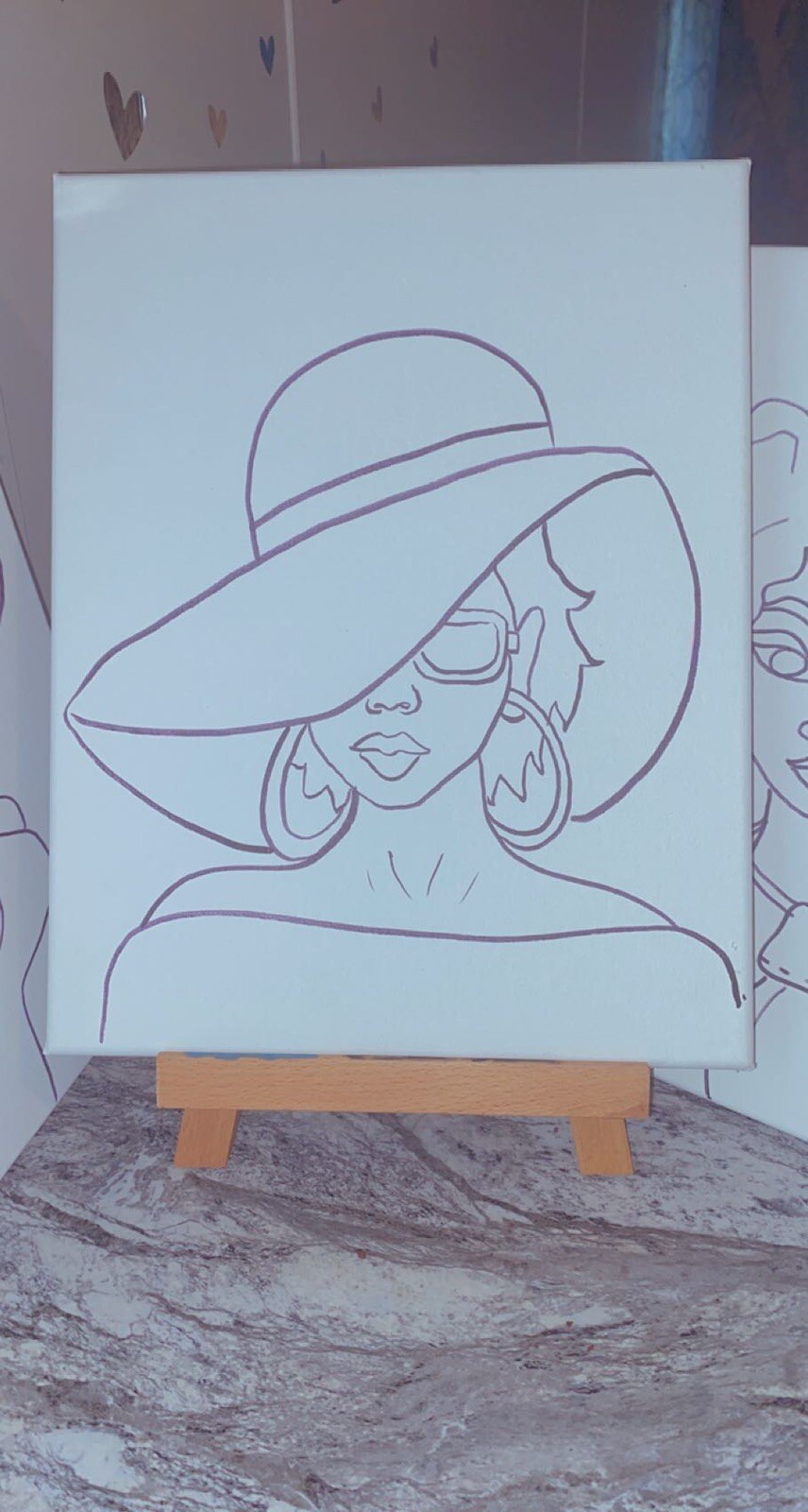 Pre-Hand Drawn Paint Canvas/Kit