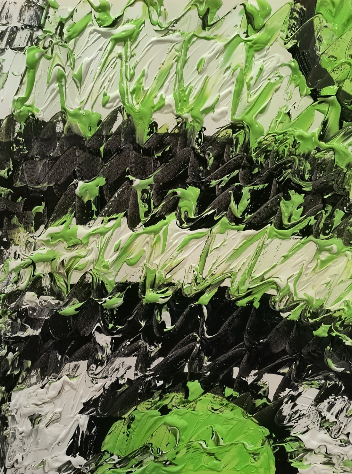 Trey Coppland, Confusions Abstract Acrylic Painting, 24+30 in, Original