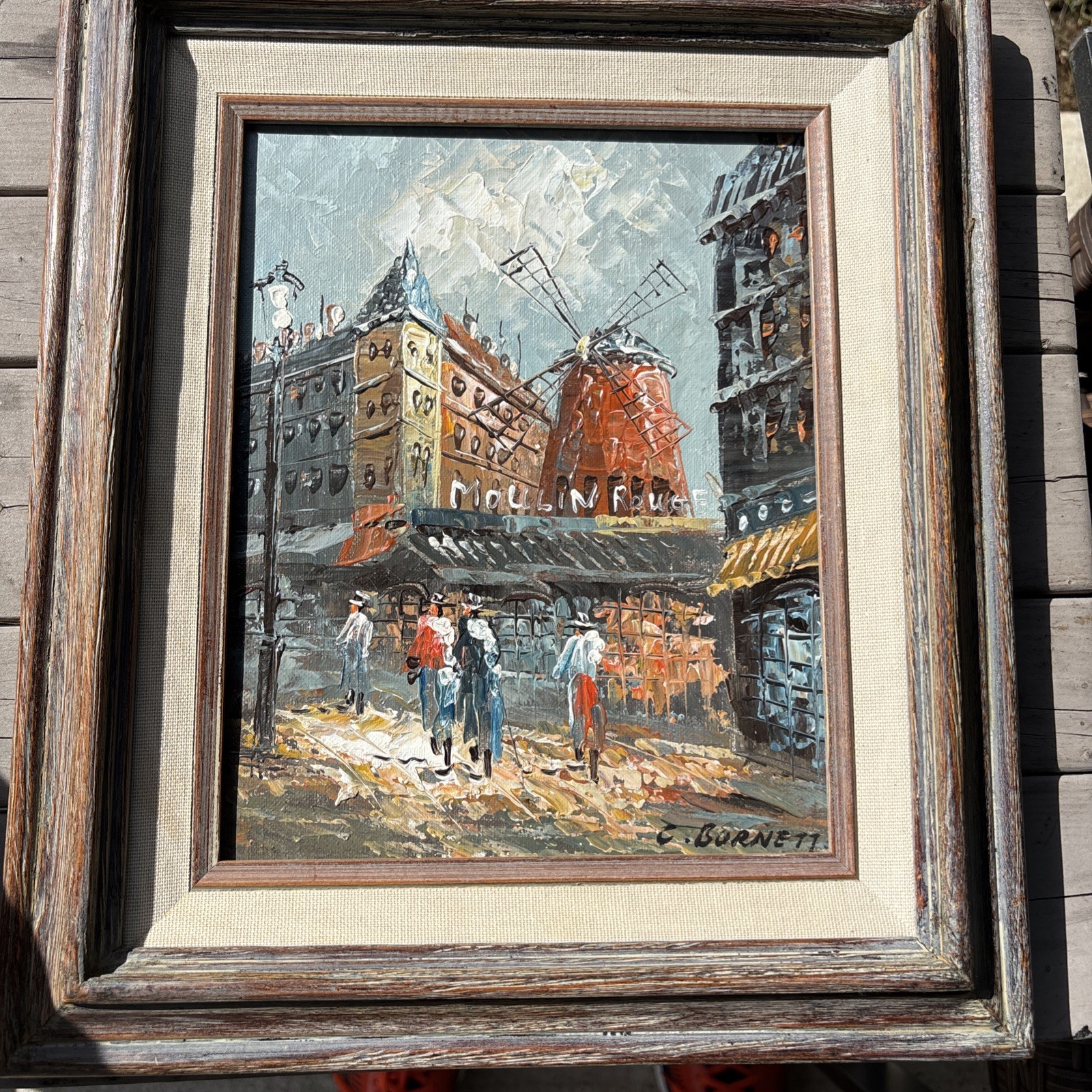 Caroline Burnett Oil Painting Signed 8×10” Image Framed 12.5×14.5”