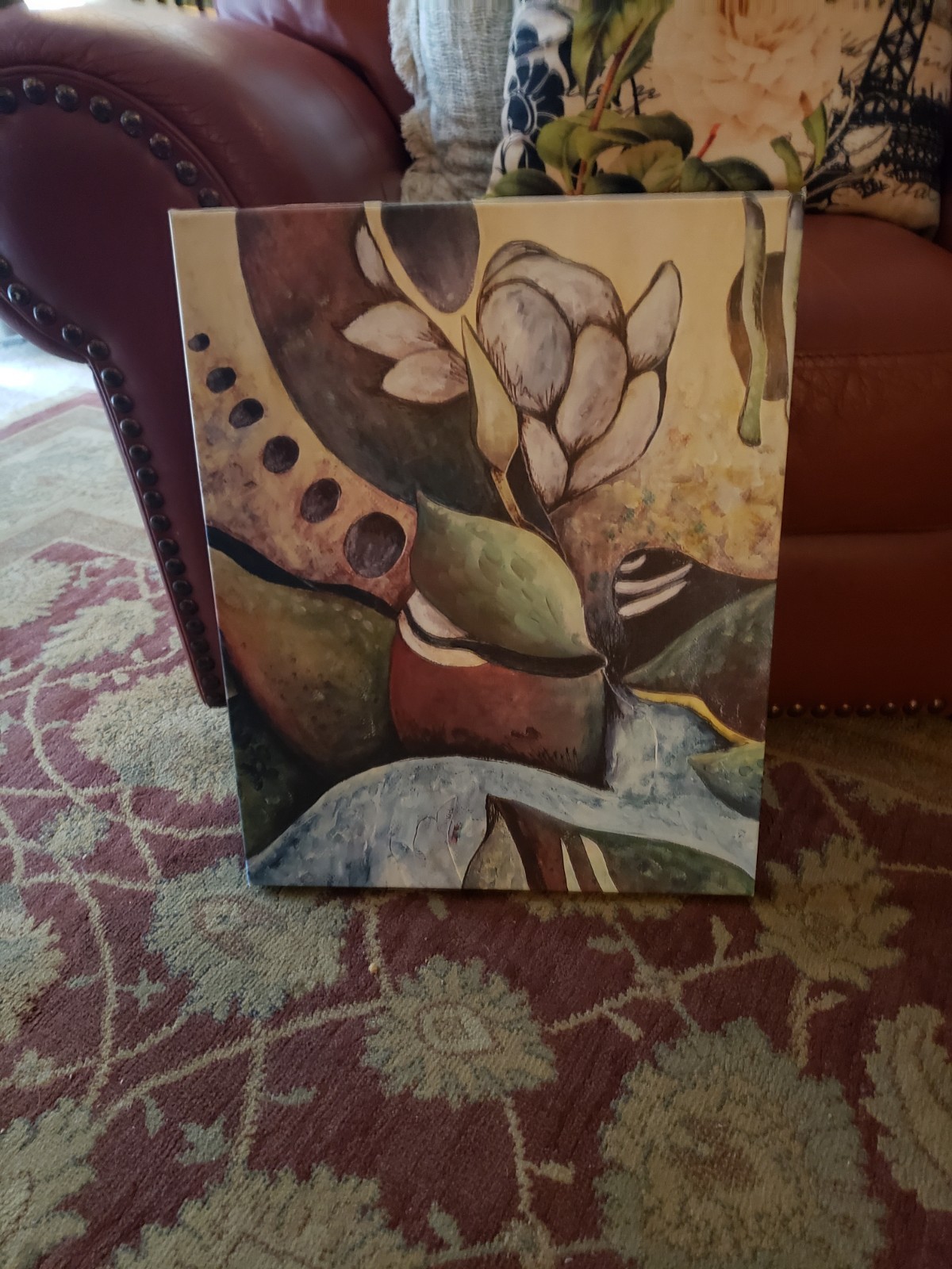 STILL-LIFE with GOURDS, Fine Art Painting Print on Stretched Canvas, 16″ x 20″
