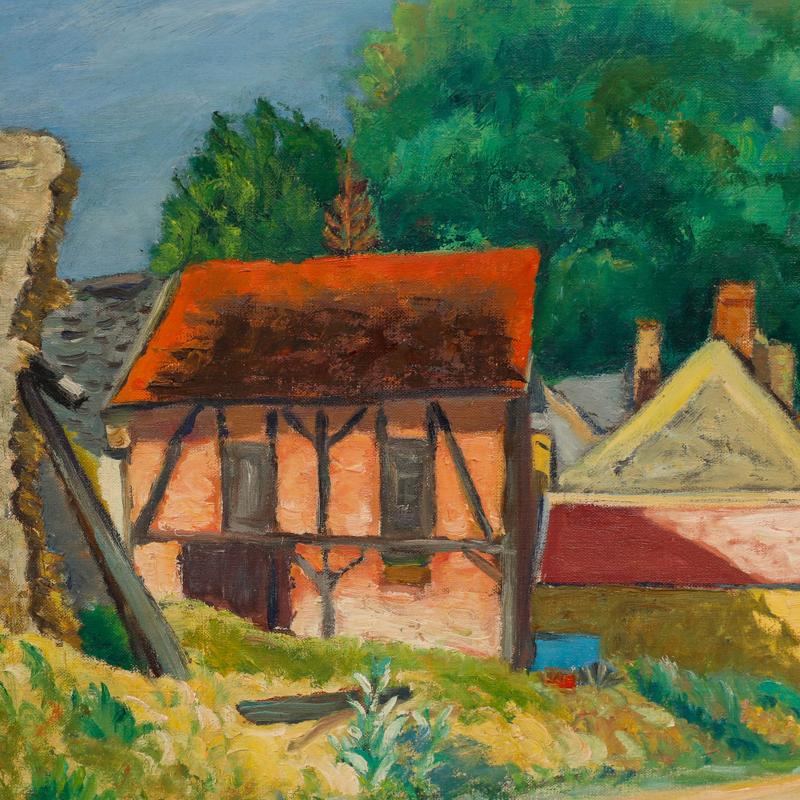 Henry Portal (1890-1982) – Mid 20th Century Oil, The Village Road