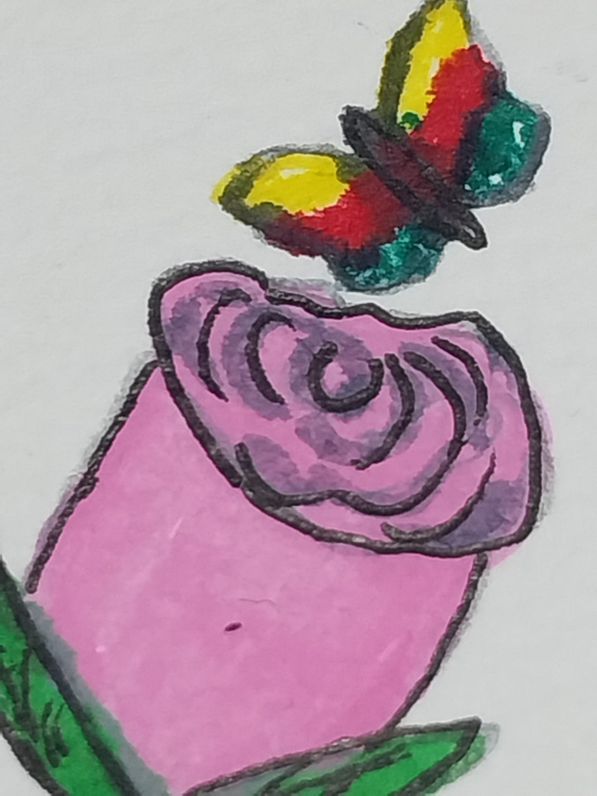 DOLLHOUSE MINIATURE Hand painted PICTURE Flower ~ 1.5 Inch Painting 1:12 Scale