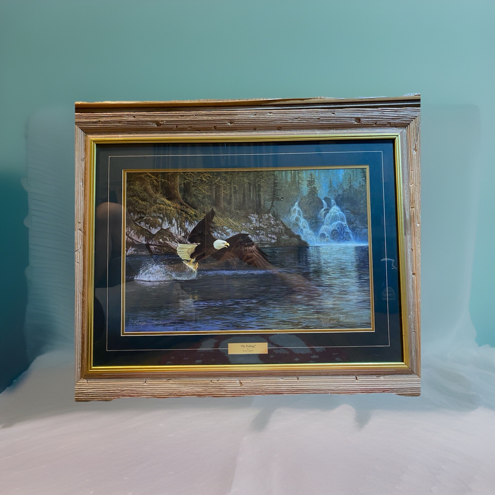 Hayden Lambson Fly Fishing Rare Oil Painting Professionally Framed Matted Signed