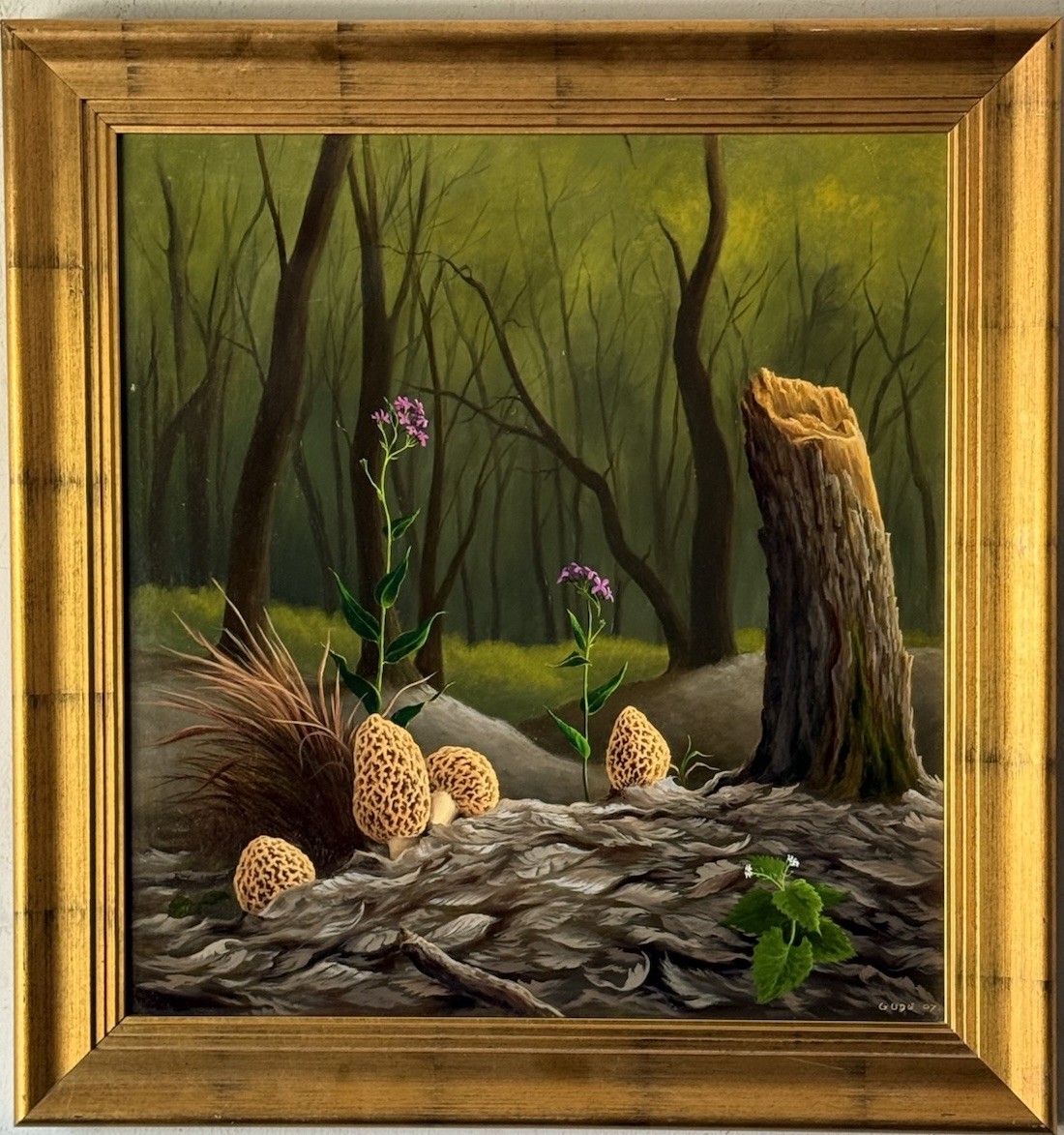 ANTHONY BENTON GUDE VINTAGE MODERN REALISM LANDSCAPE OIL PAINTING SURREALISM ART