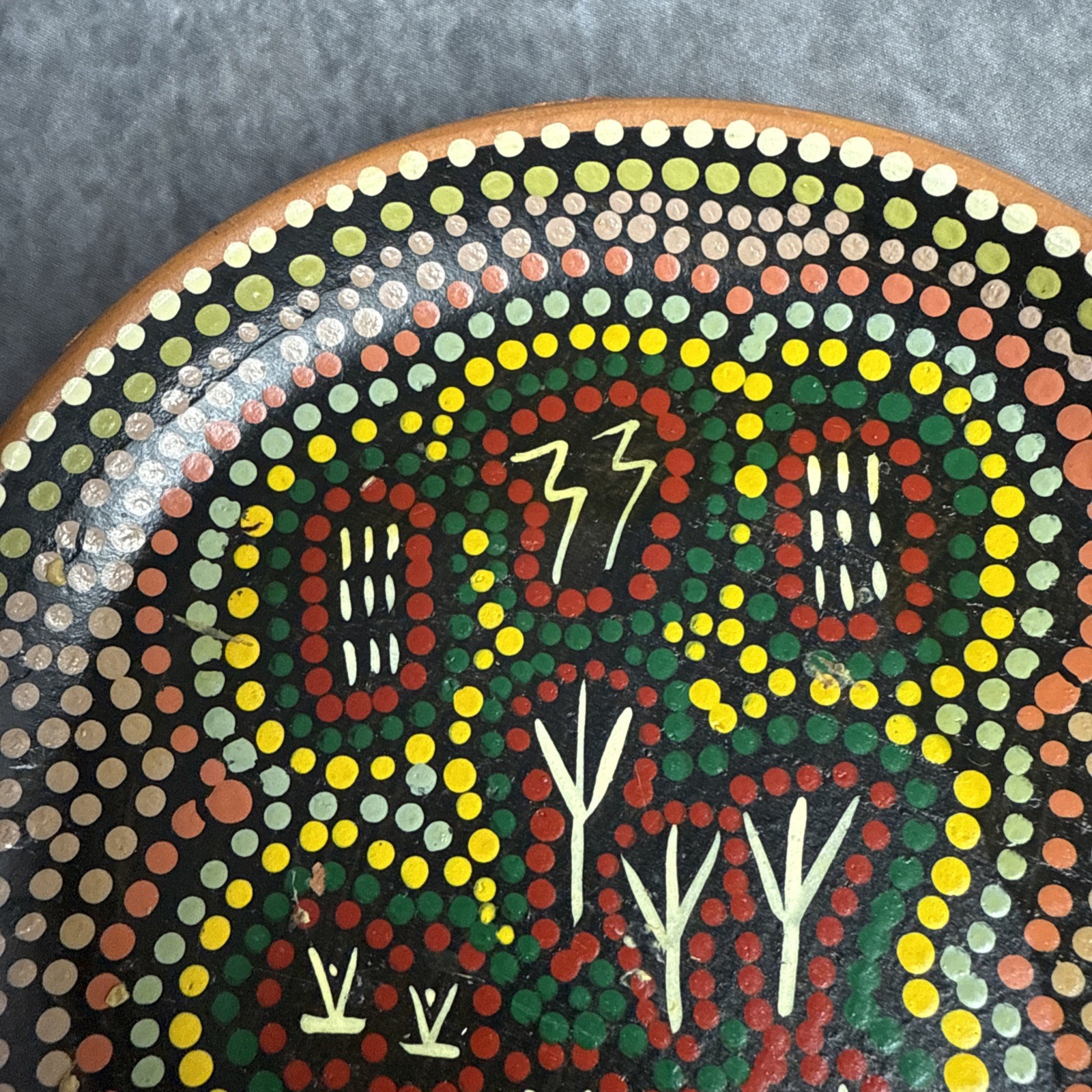 Aboriginalia Hand Painted Art Plate The Dreamtime 6″ Made Australia Aboriginal