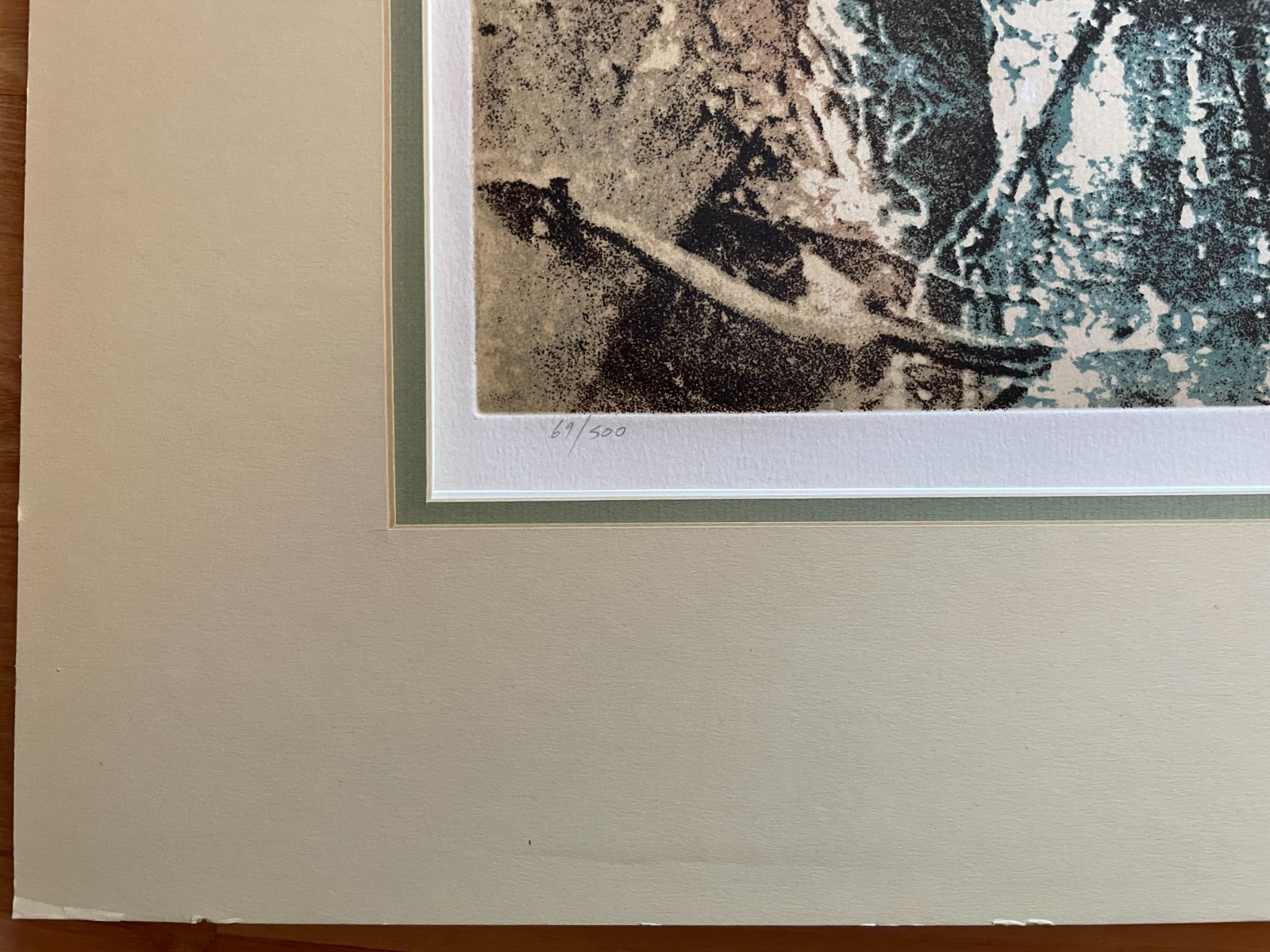 Beautiful Creek Lithograph Signed & Matted