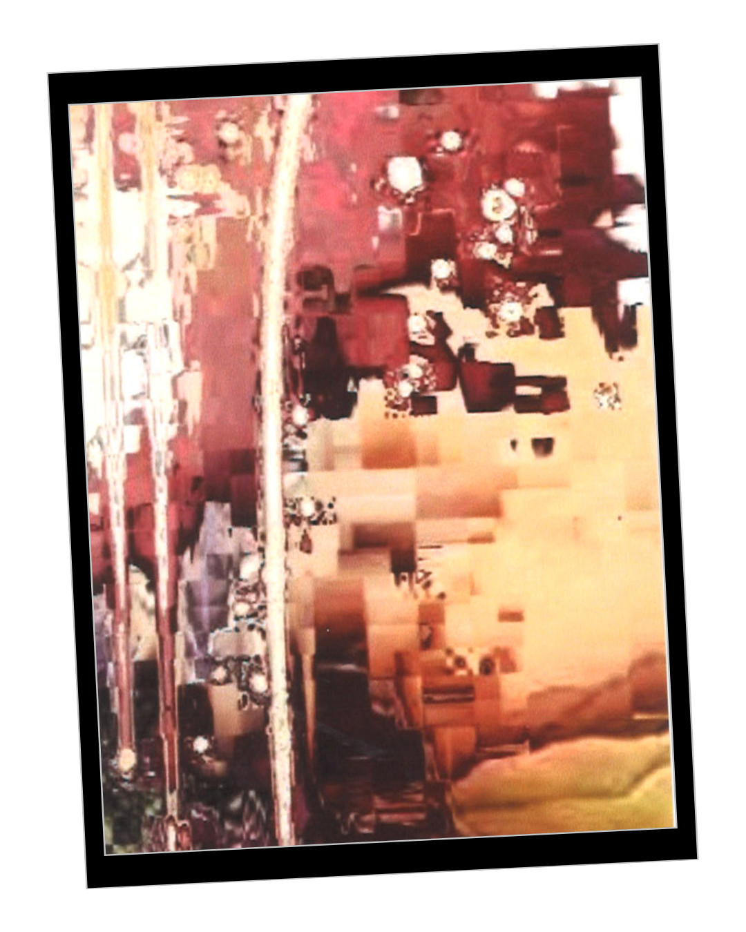 Mitak Artist Signed ACEO Miniature Art Print Abstract Collage 2.5″ x 3.5″ Inches