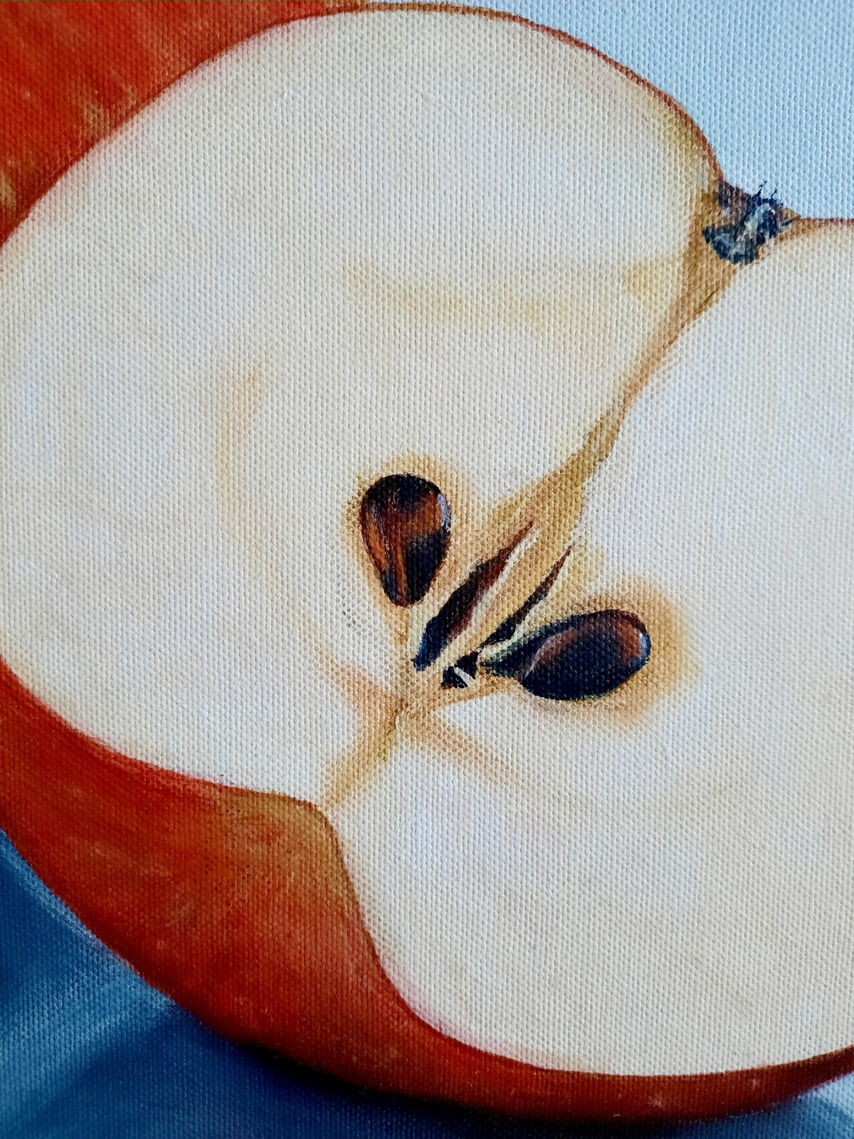 Original Oil Painting Red Apples Still Life Canvas Art 16×12 Signed Handmade