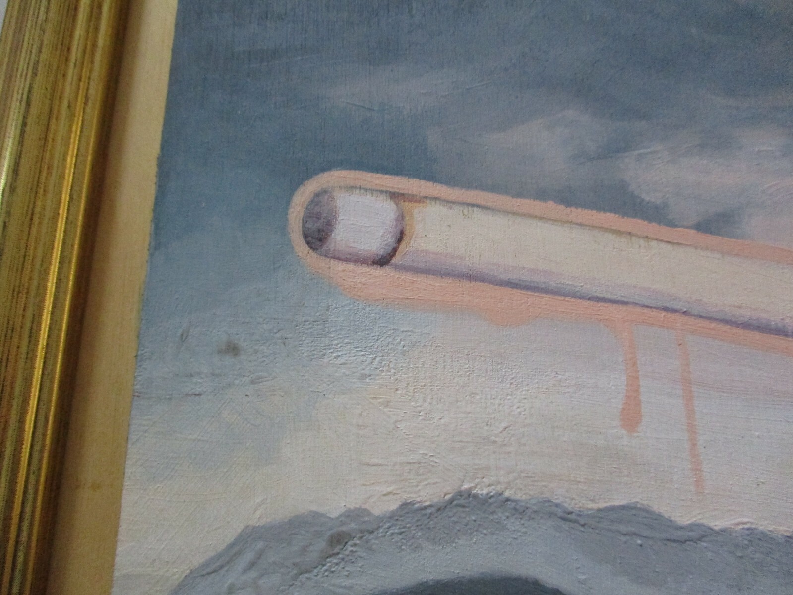 SMALL GEM SURREALIST SURREALISM MODERNISM SMOKING MOUTH DESERT LANDSCAPE LIPS
