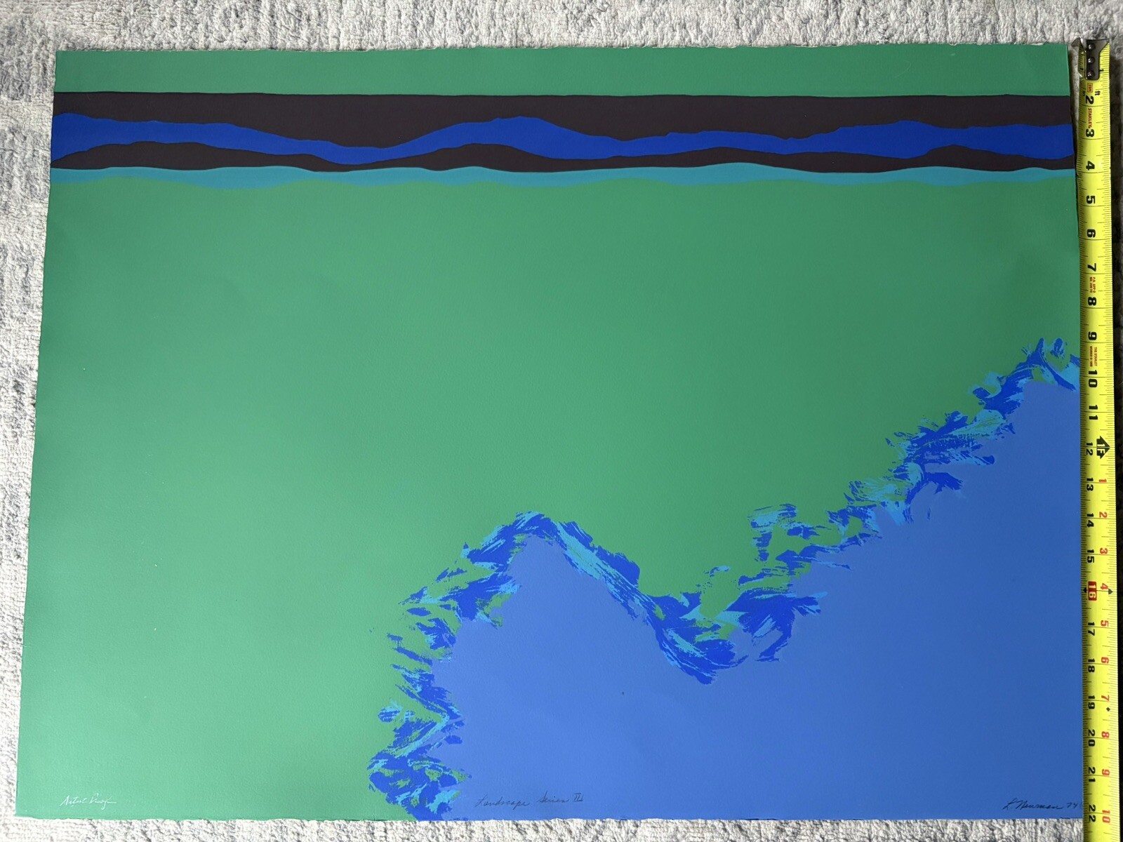 Libby Newman Abstract, Philly, artist. “Landscape Series III”70 ARTIST PROOF