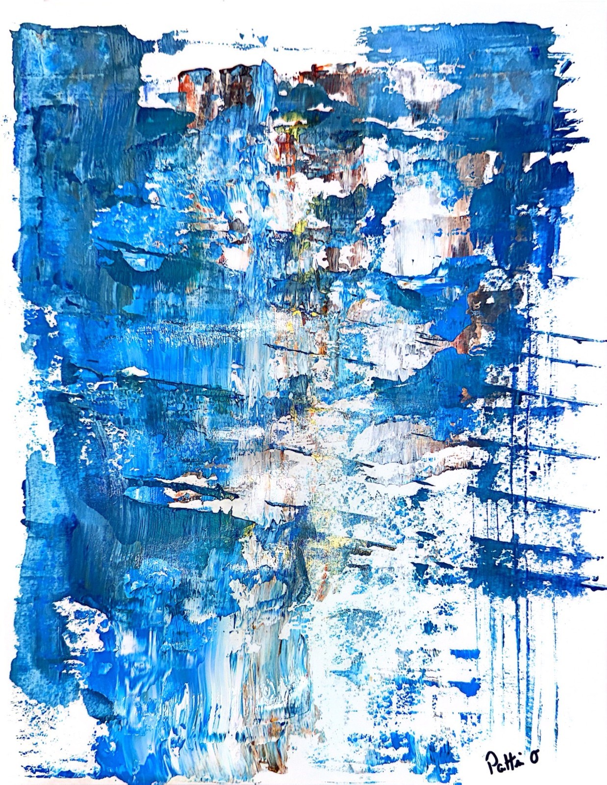 Contemporary Abstract Expressionism Fine Art PAINTING 14X11 Gallery Paper Signed