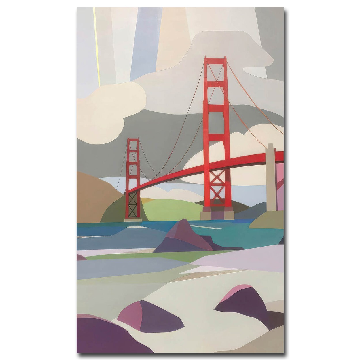 The Golden Gate Bridge from Baker Beach by Browne Canvas Giclee Art (30 x 18 in)
