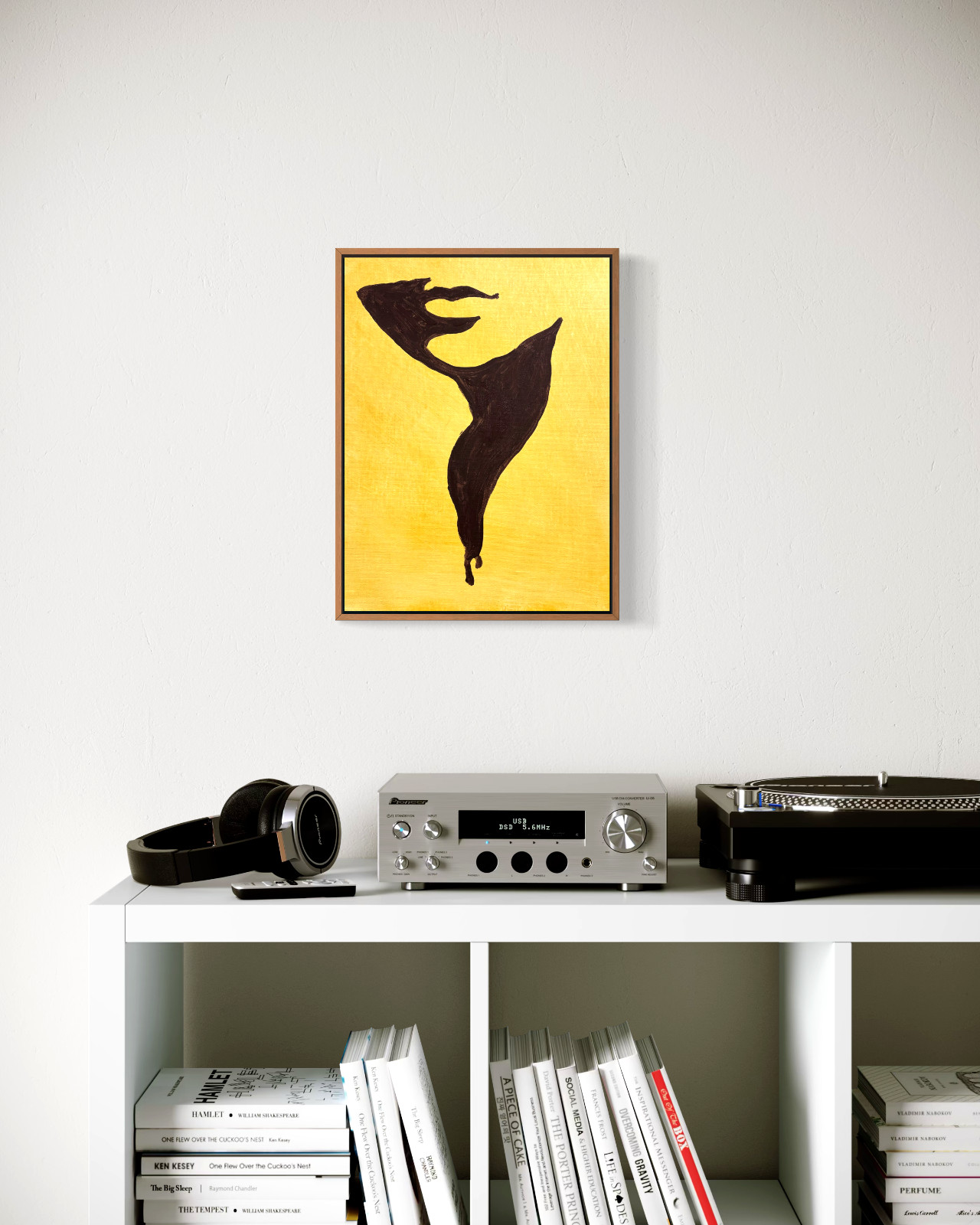 Original Shadow 12×16 Canvas Acrylic Portrait Minimalist Colorful Wall Art