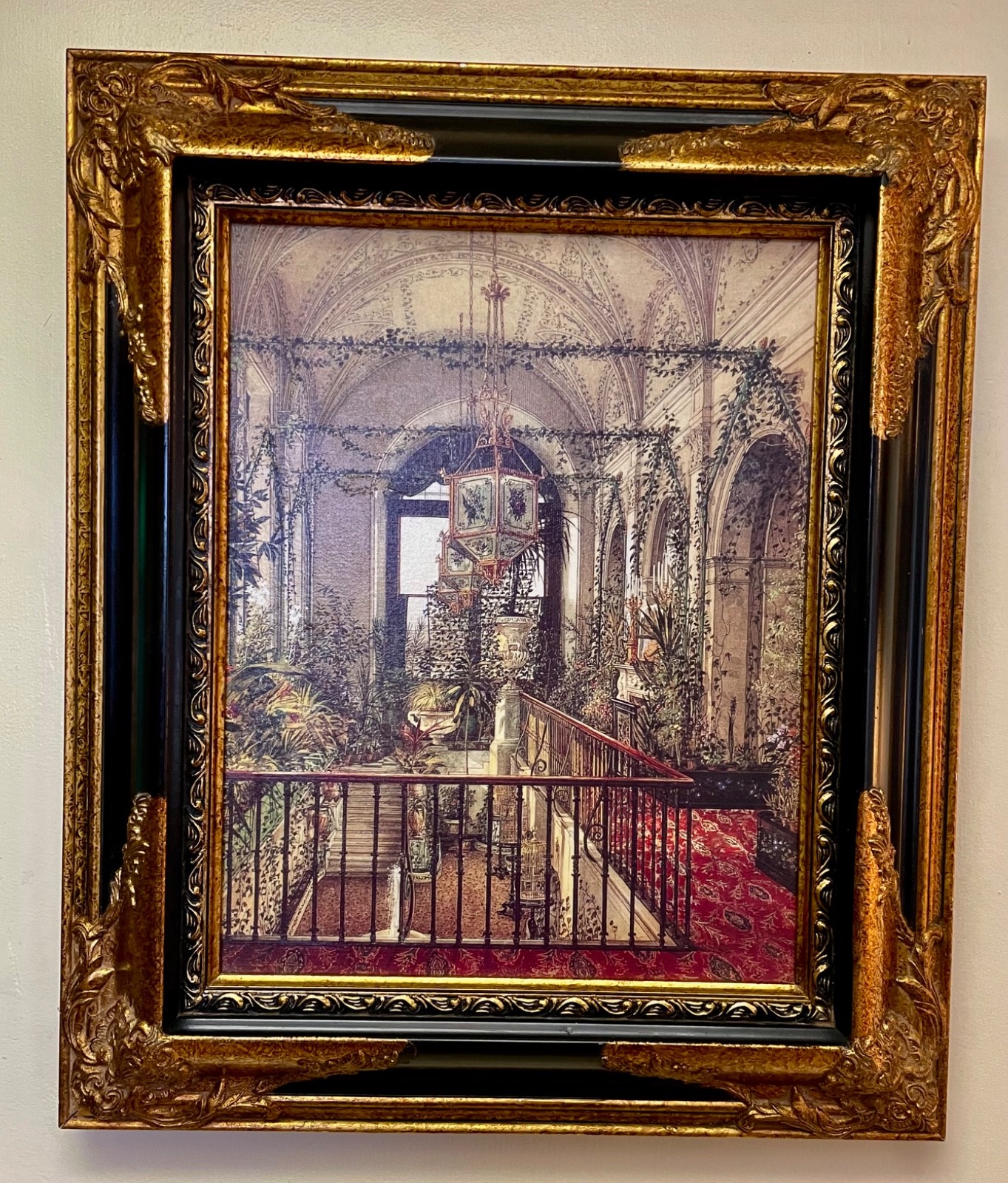 Framed painting of «The Garden of Empress Alexandra Fyodorovna