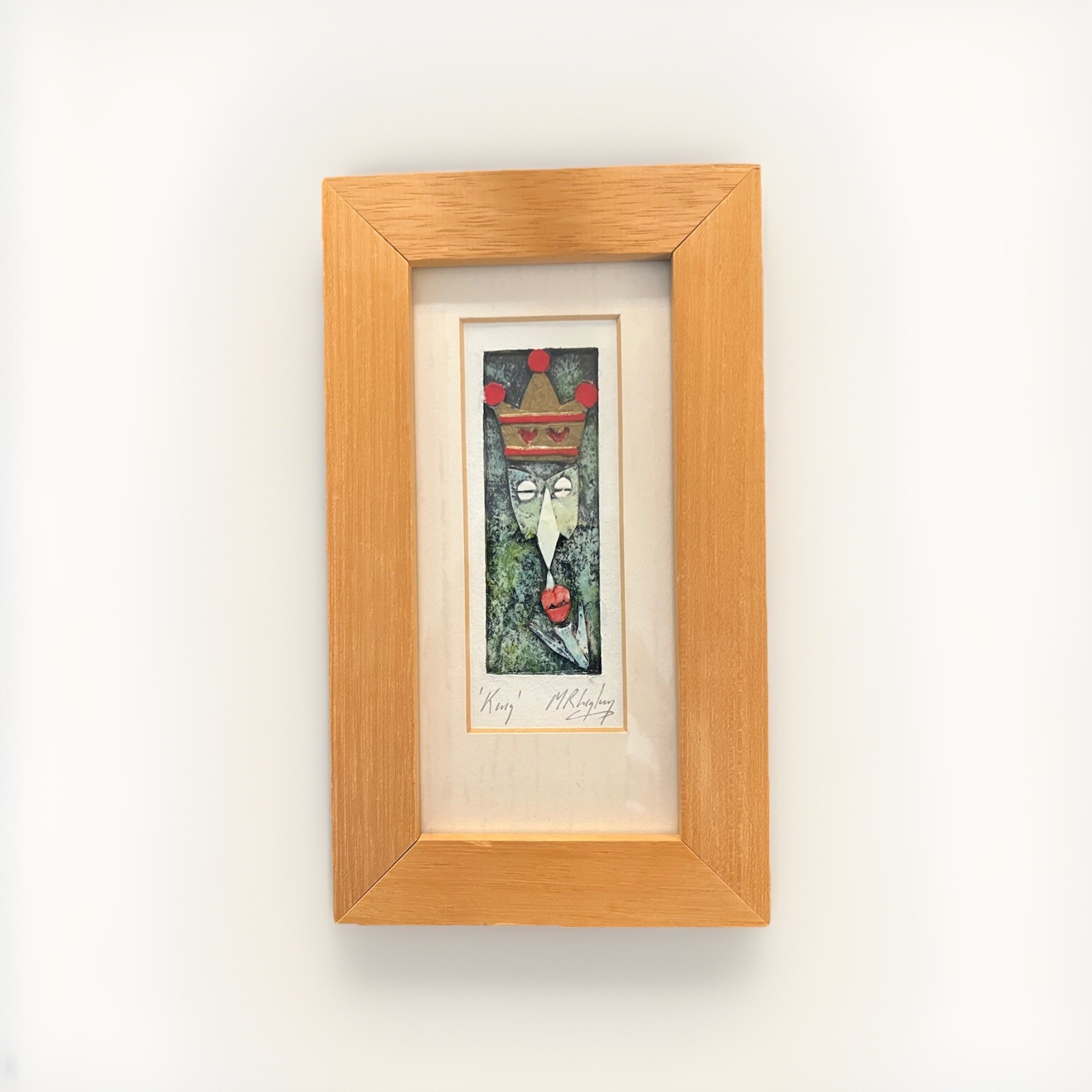 Signed MARTIN INGLEY “King” Original Artwork UK British Carved Paper Relief