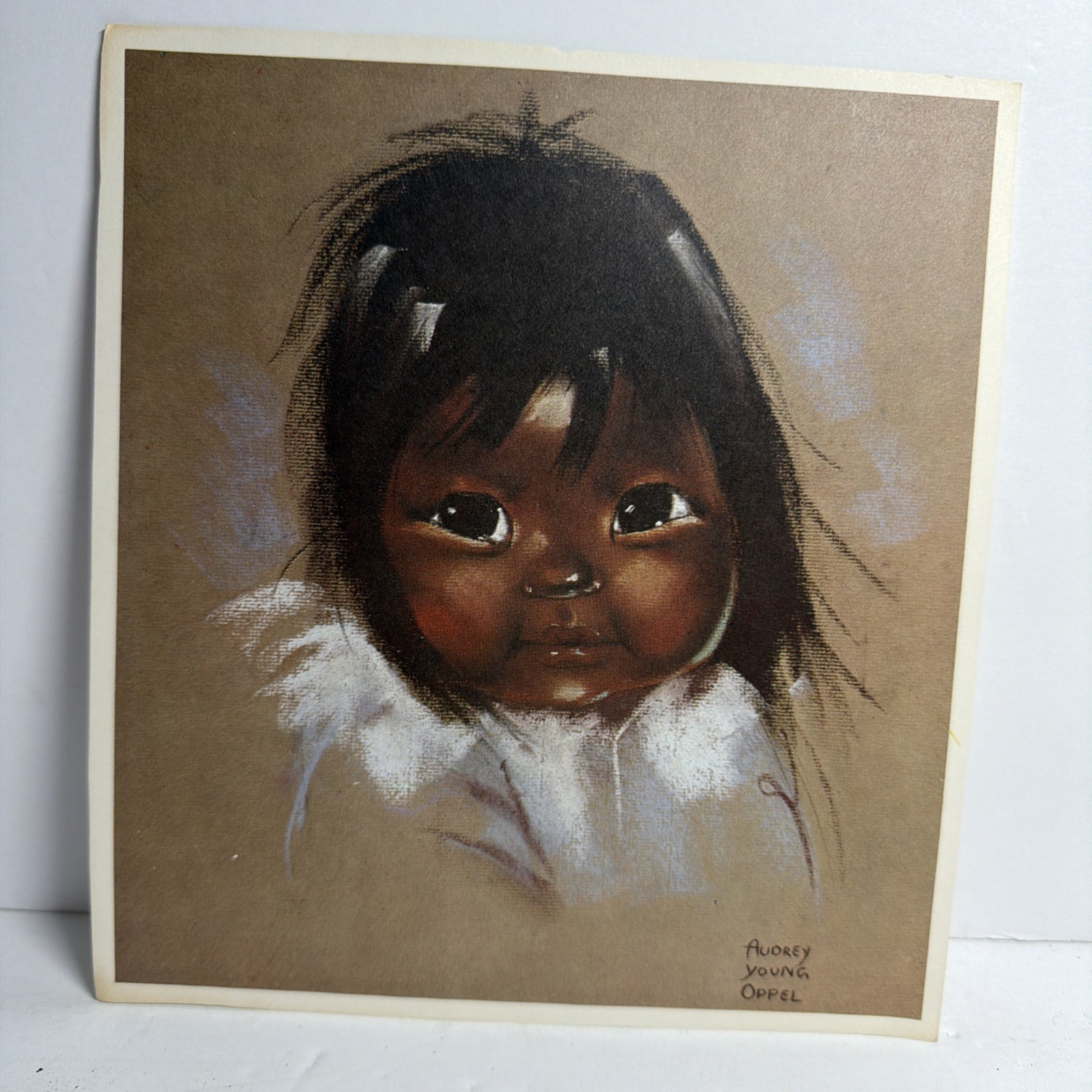 Audrey Young Oppel 7 prints from 1970’s Calendar of Eskimo Children portraits