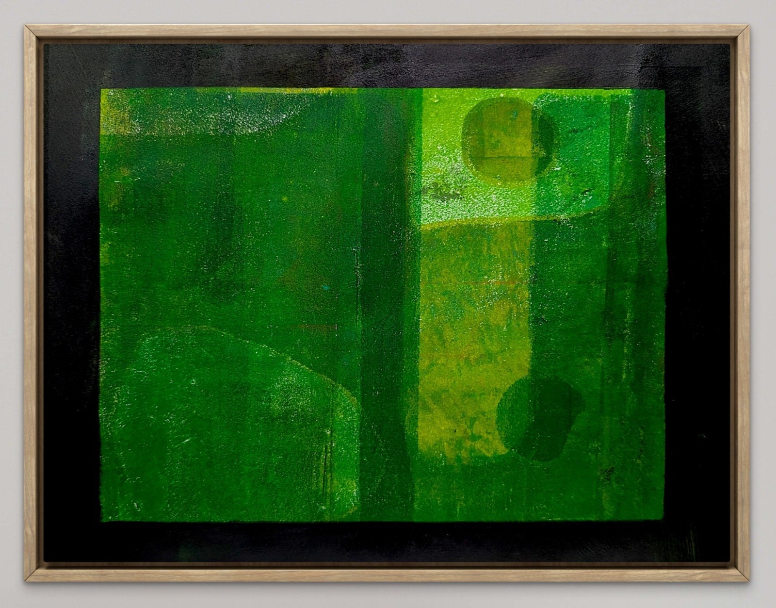 Original Acrylic Monoprint on 11×14 inch Art Paper. ‘Brutalist Green 2’