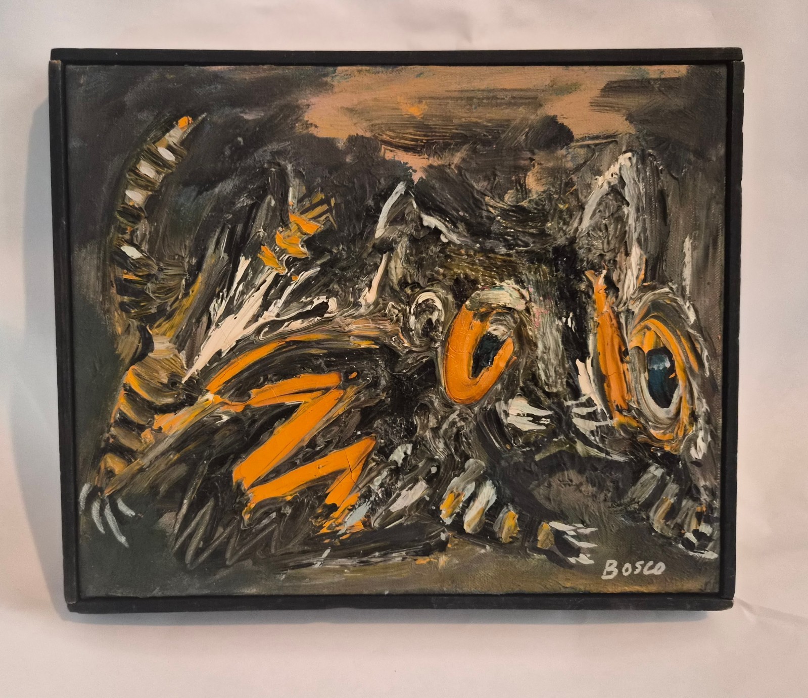 Pierre BOSCO oil IMPASTO PAINTING on canvas FRENCH MODERNIST Post-War