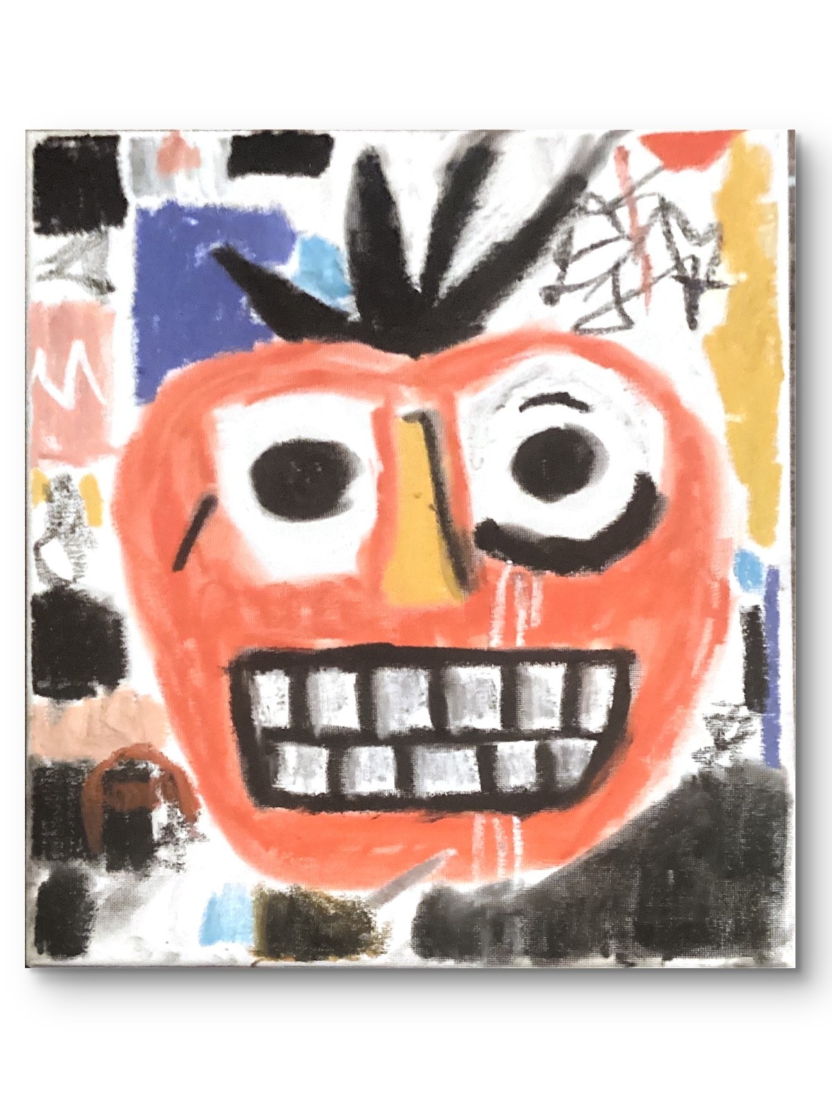 Urban Face Art Bold Graffiti Abstract Original 11 by 14 on Canvas