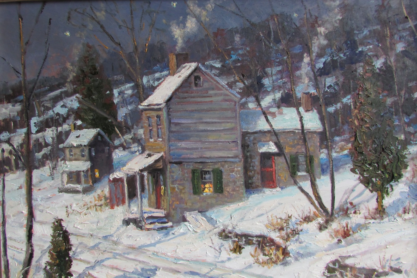 Christopher Willet Bucks County PA Impressionist snow scene Buckingham