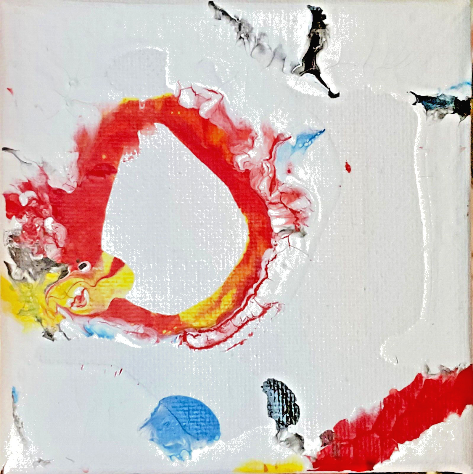 MODERN ABSTRACT ON CANVAS WITH MINI EASEL