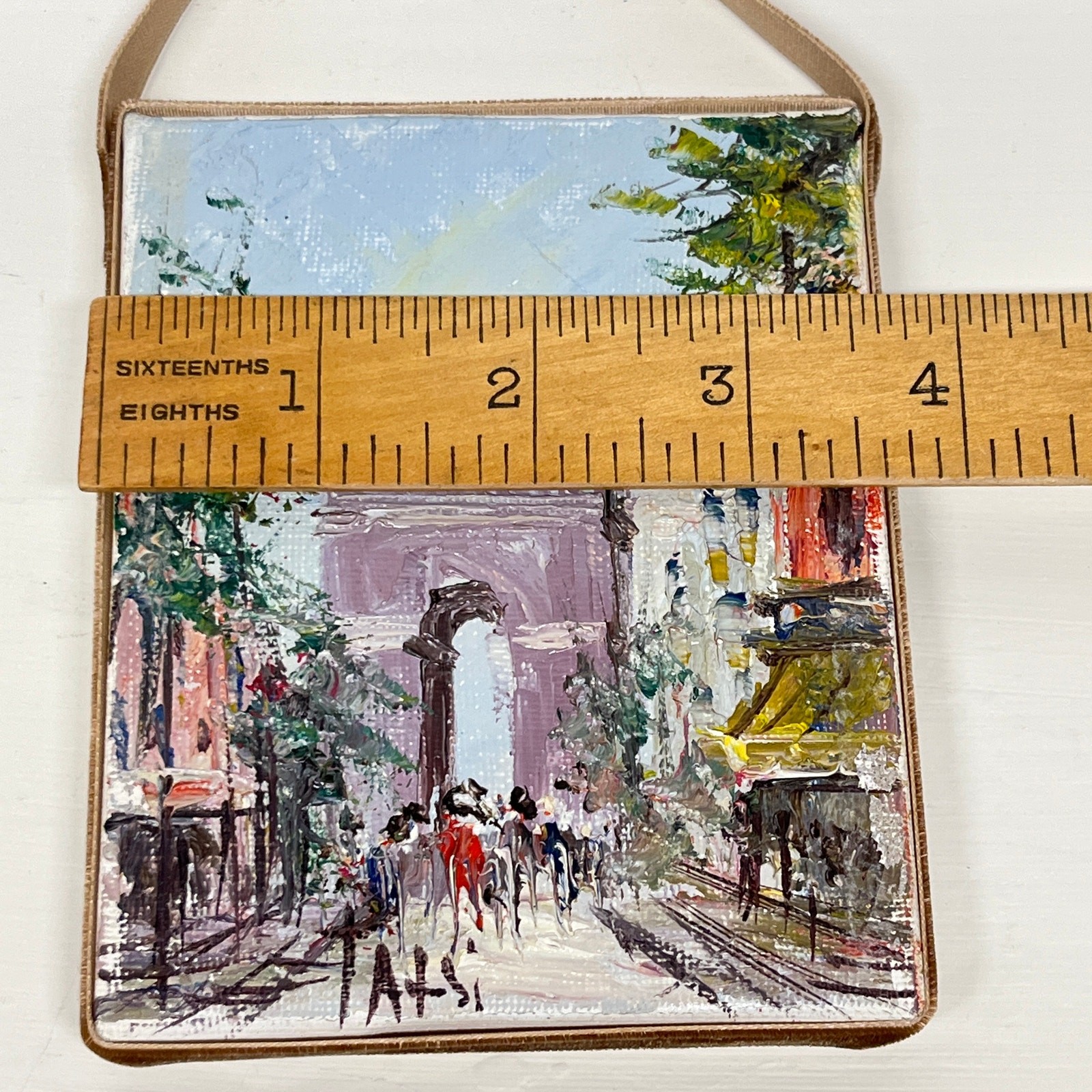 Impressionist Painting The Arc de Triomphe in Paris 3.5 x 4.5