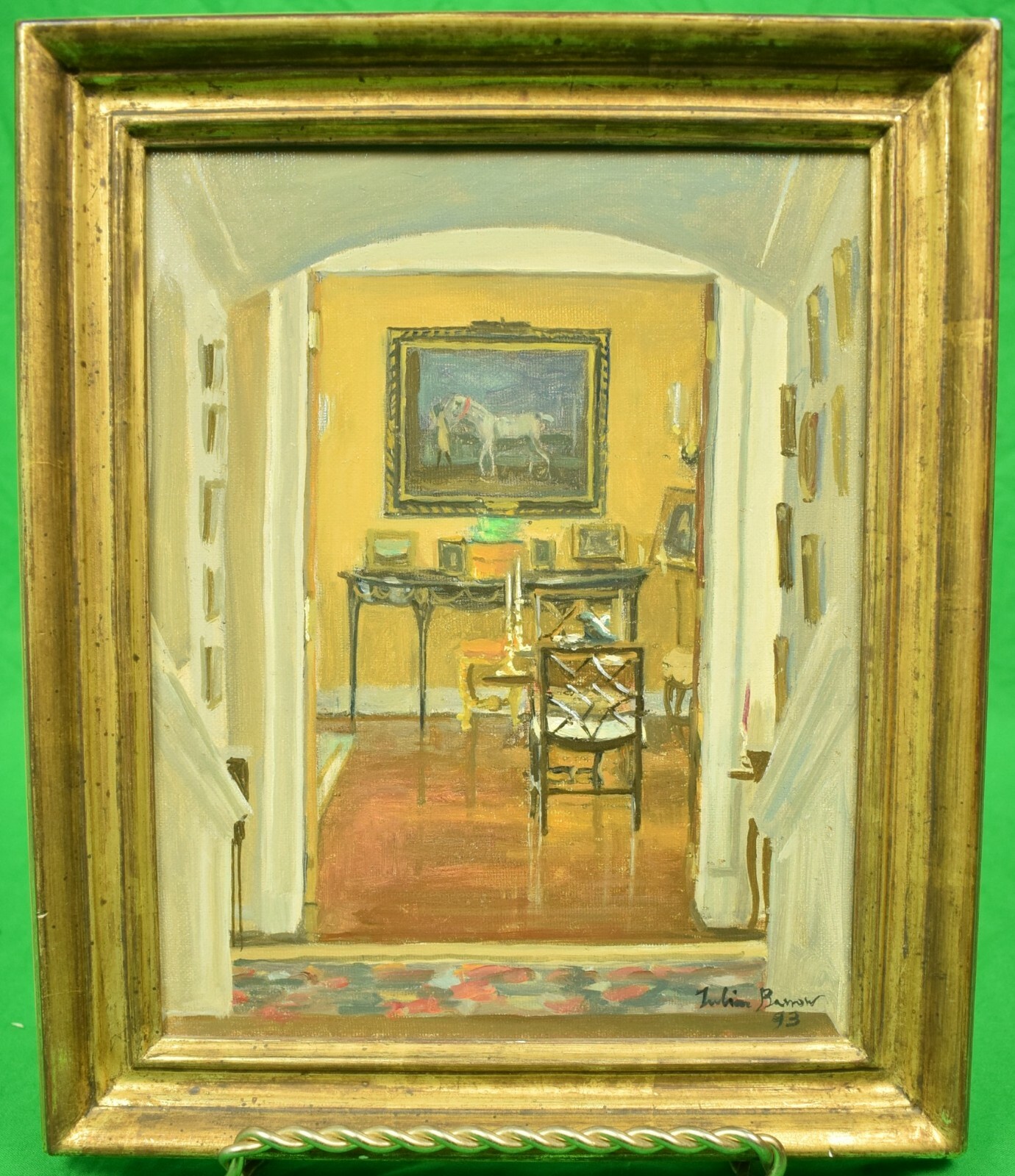 «Julian Barrow «Oakendale», ‘From Front Hall To Drawing Room’ 1993 Oil on Canvas