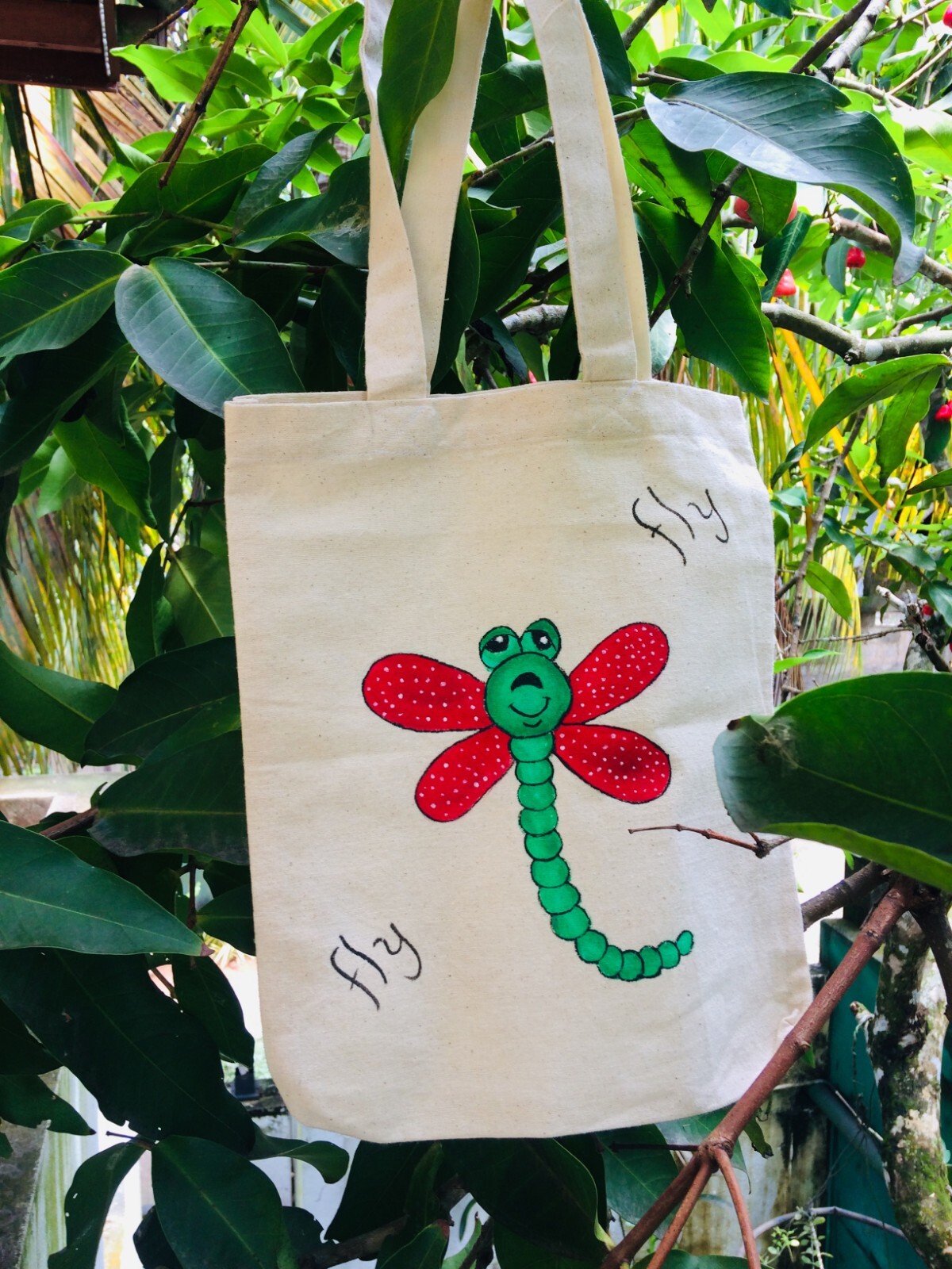 Tote bag Hand-painted beautiful Cotton Eco-Friendly free shipping