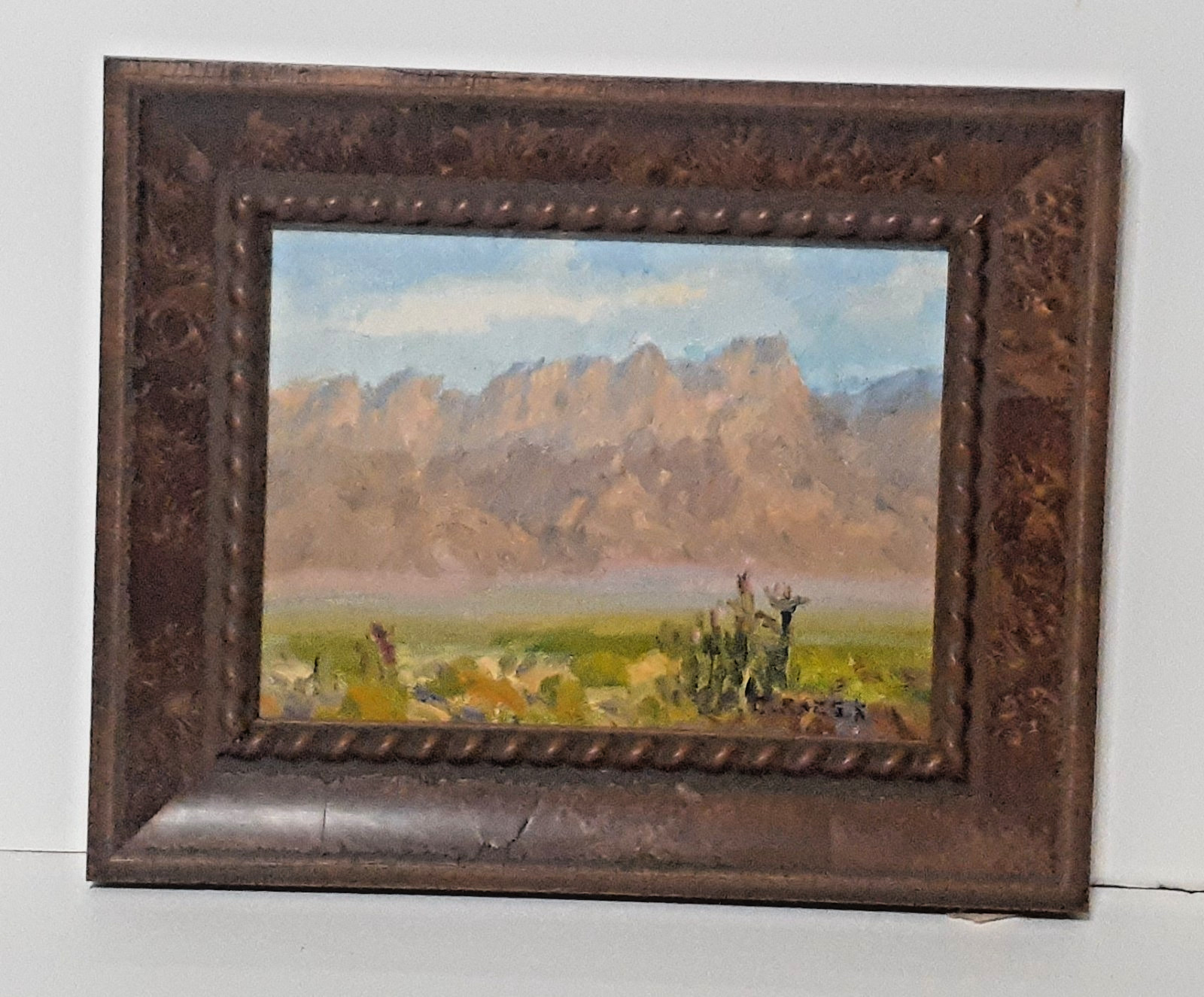 James Rozek Original «Dust on the Desert Floor» 17″ x 14″ on board and Framed