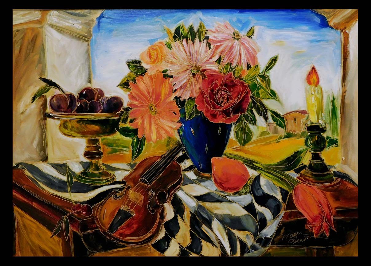 Maya Eventov «Afternoon Serenade» Original Acrylic on Canvas, H.Signed