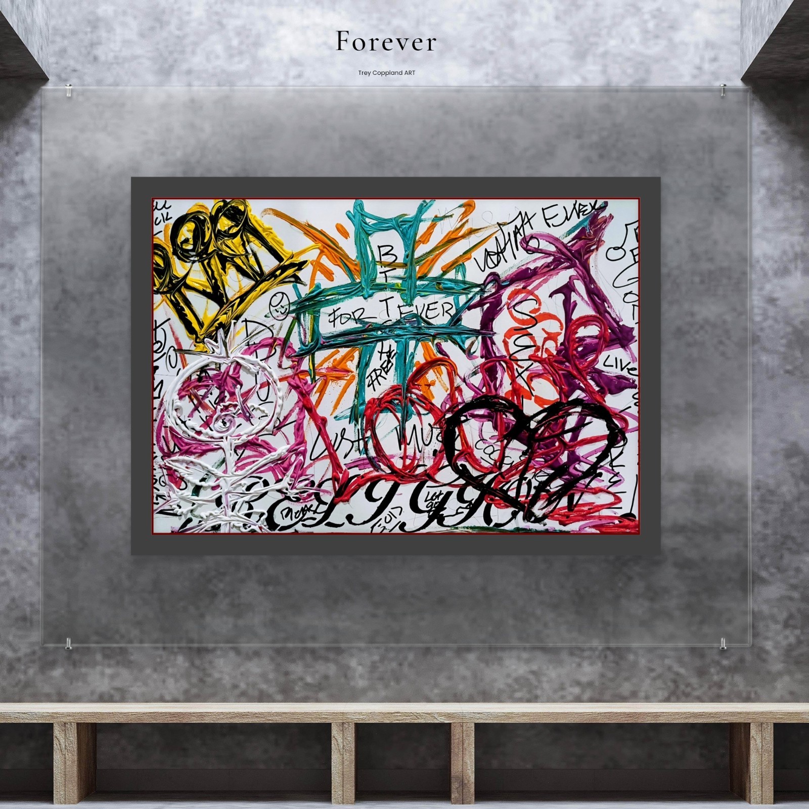 Forever …Abstract Graffiti, Trey Coppland ART. Acrylic, 24+36 in, 2026, Signed