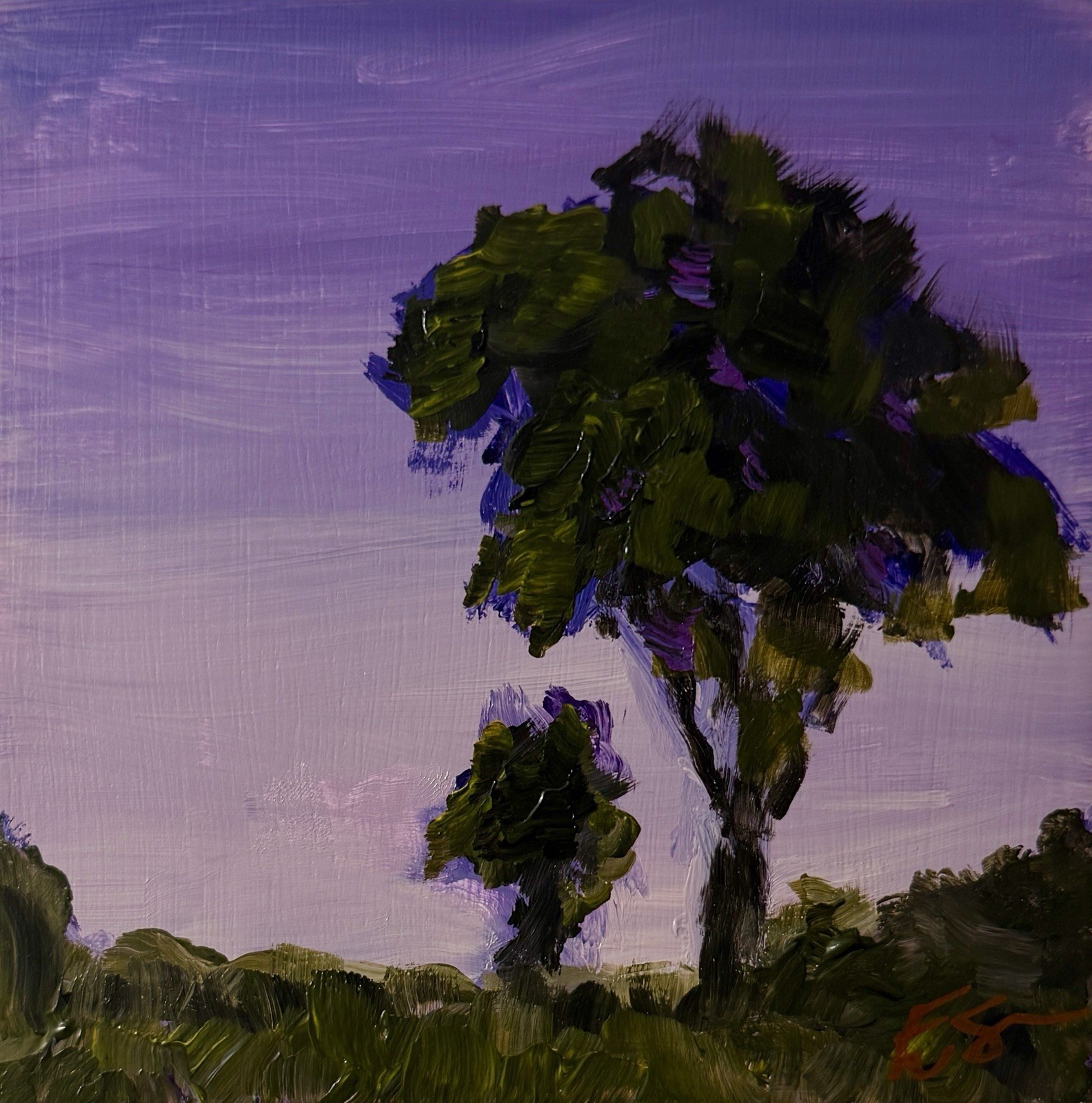 Original Impressionist Painting, Landscape Series #7, Nature Theme, Unframed